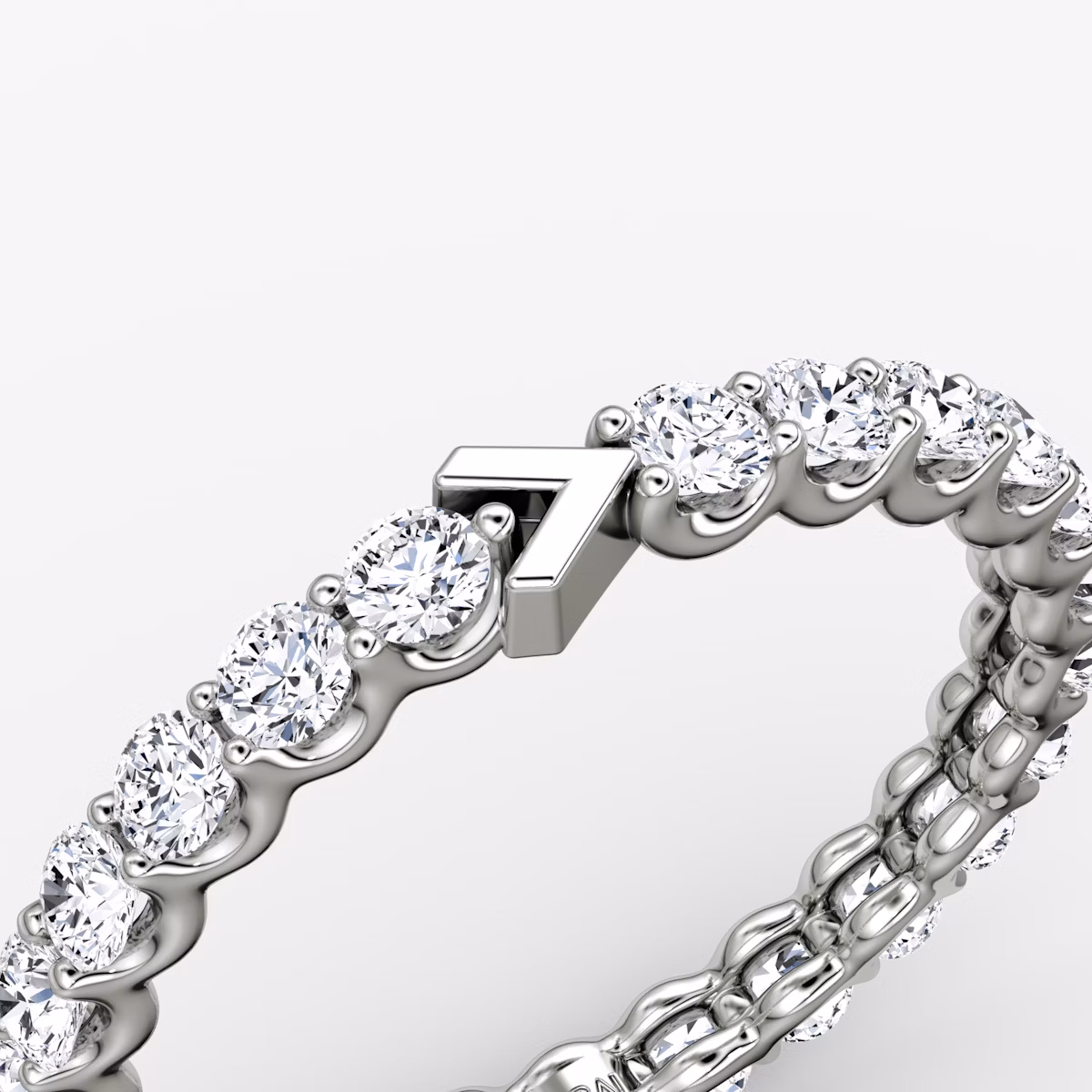 The V Eternity Band | Round Brilliant | Platinum | bandStyle: full | caratWeight: 1.0ct