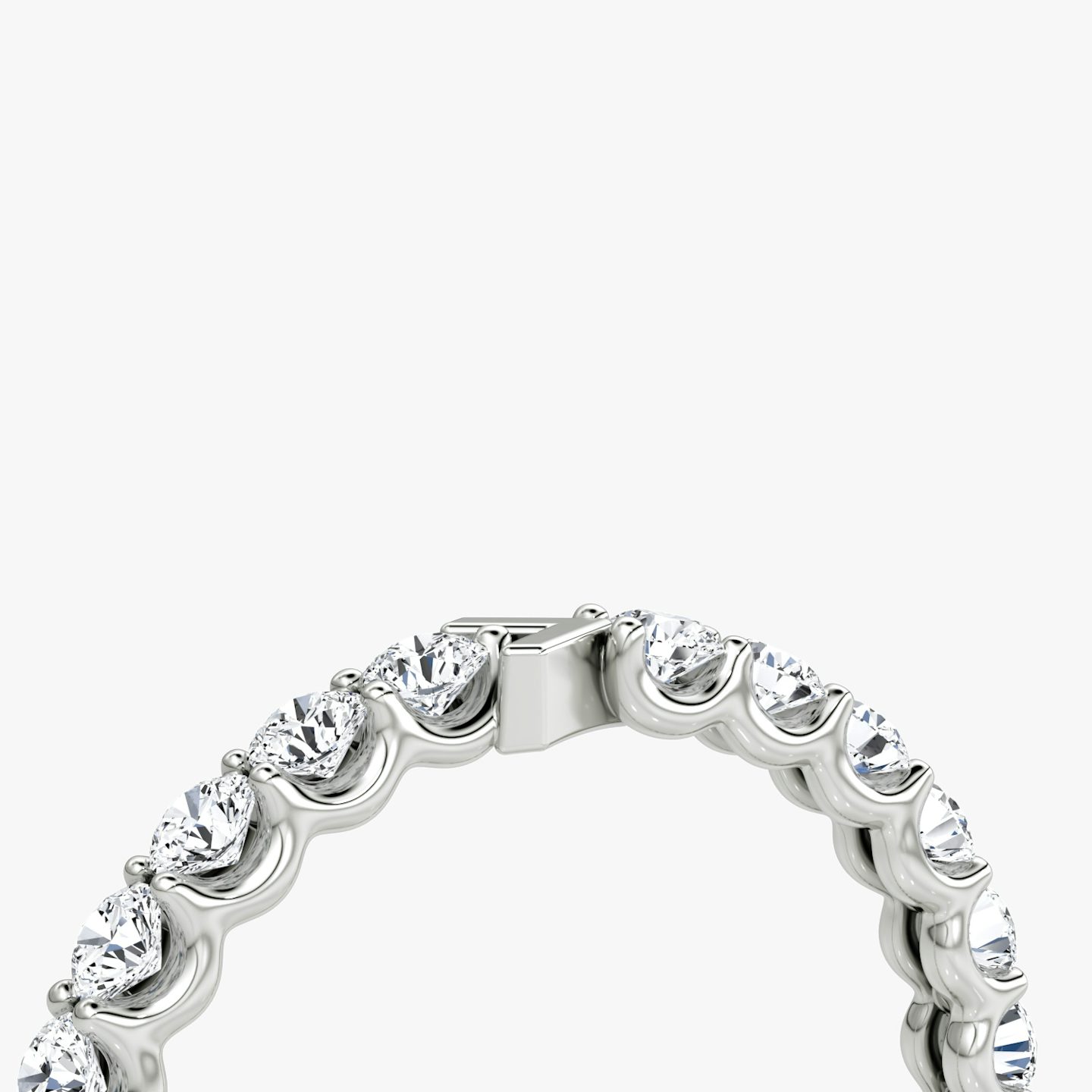 The V Eternity Band | Round Brilliant | 18k | White Gold | bandStyle: full | caratWeight: 1.0ct