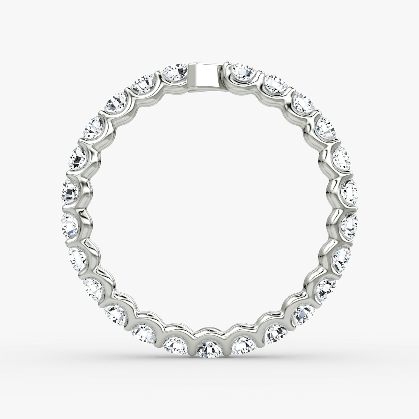 The V Eternity Band | Round Brilliant | 18k | White Gold | bandStyle: full | caratWeight: 1.0ct