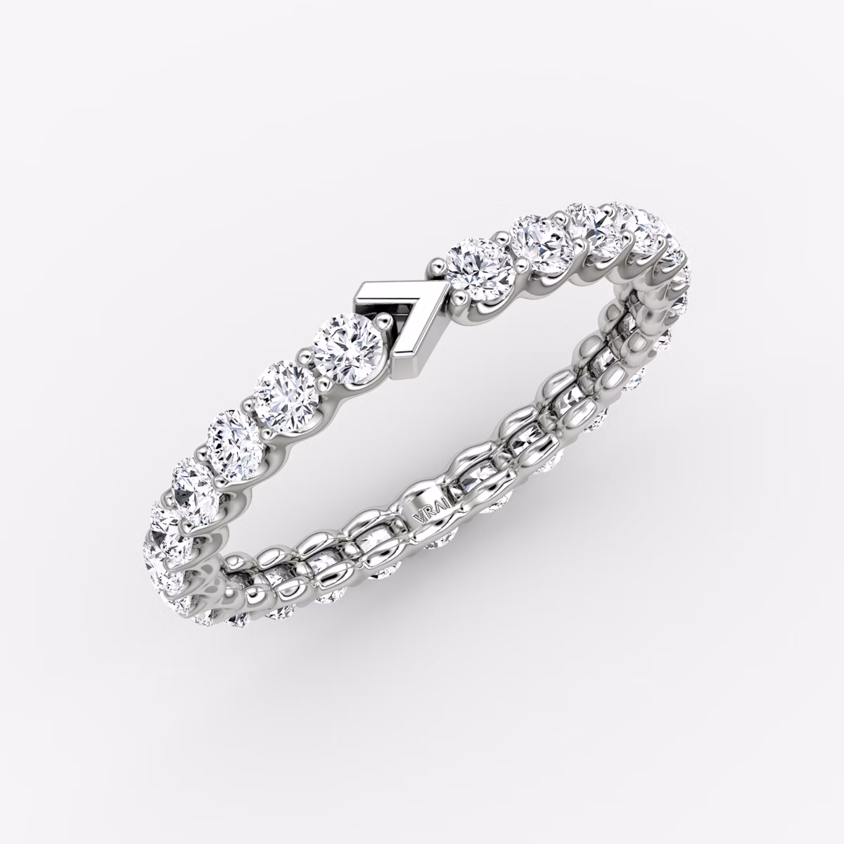 The V Eternity Band | Round Brilliant | Platinum | bandStyle: full | caratWeight: 1.0ct