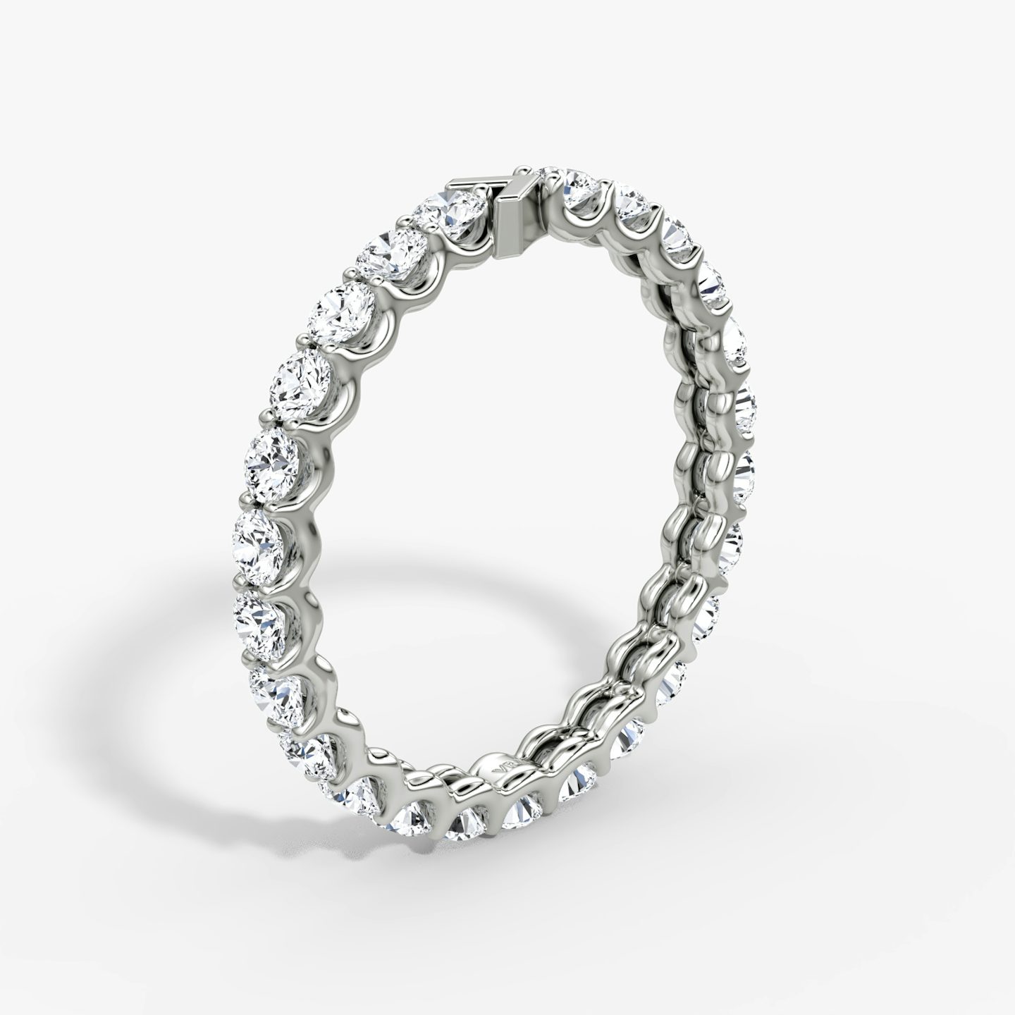 The V Eternity Band | Round Brilliant | 18k | White Gold | bandStyle: full | caratWeight: 1.0ct