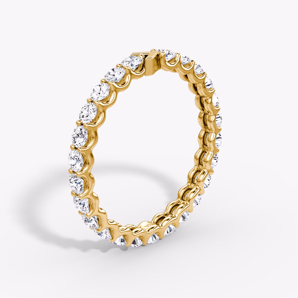 The V Eternity Band | Round Brilliant | 18k | Yellow Gold | bandStyle: full | caratWeight: 1.0ct