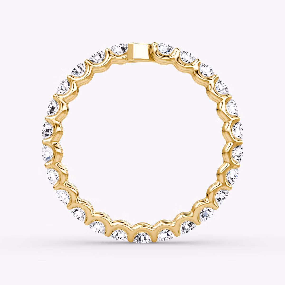 The V Eternity Band | Round Brilliant | 18k | Yellow Gold | bandStyle: full | caratWeight: 1.0ct
