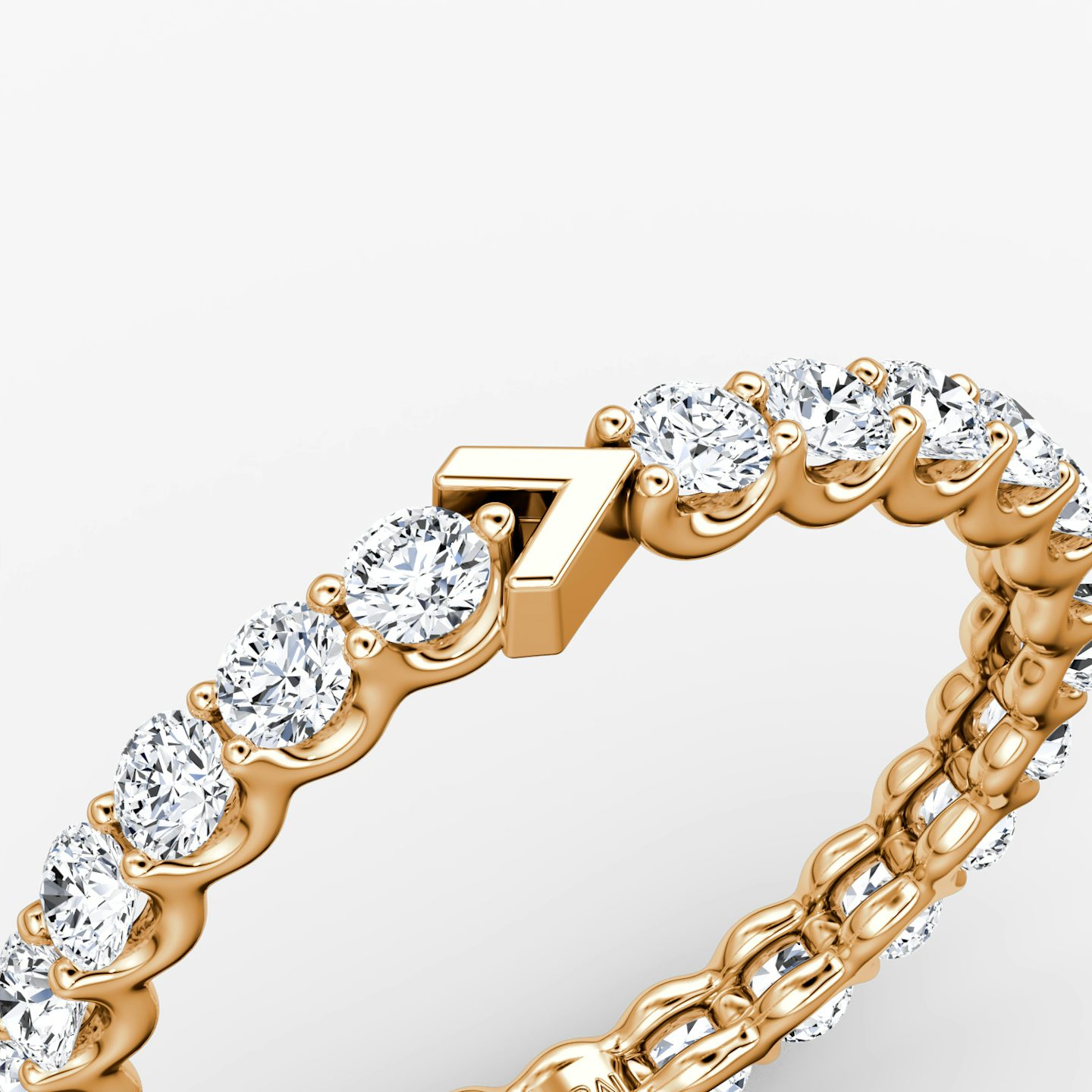 The V Eternity Band | Round Brilliant | 14k | Rose Gold | bandStyle: full | caratWeight: 1.0ct