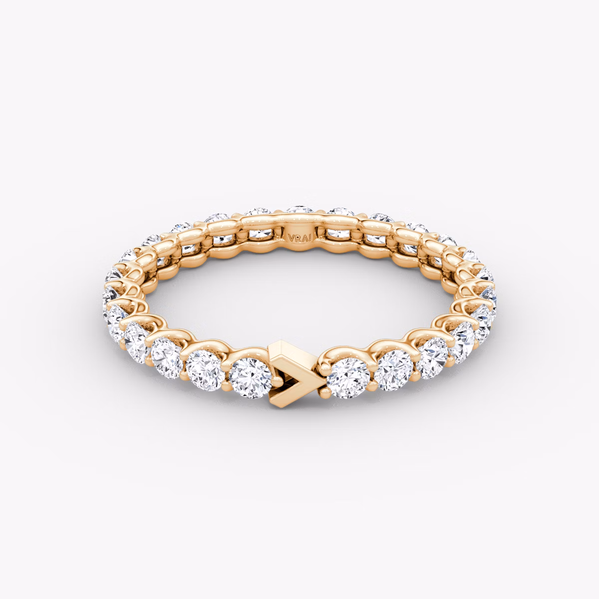 The V Eternity Band | Round Brilliant | 14k | Rose Gold | bandStyle: full | caratWeight: 1.0ct