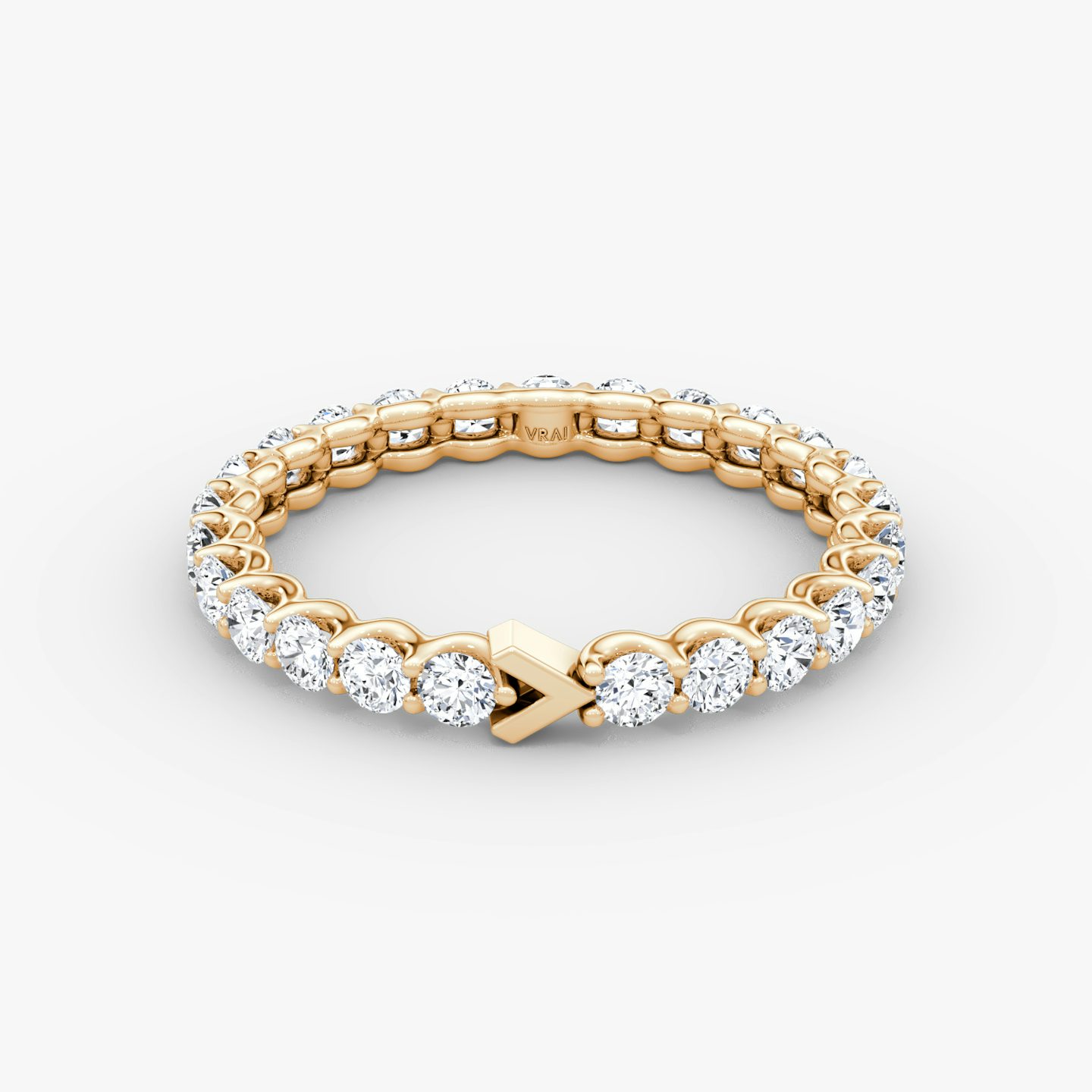 The V Eternity Band | Round Brilliant | 14k | Rose Gold | bandStyle: full | caratWeight: 1.0ct