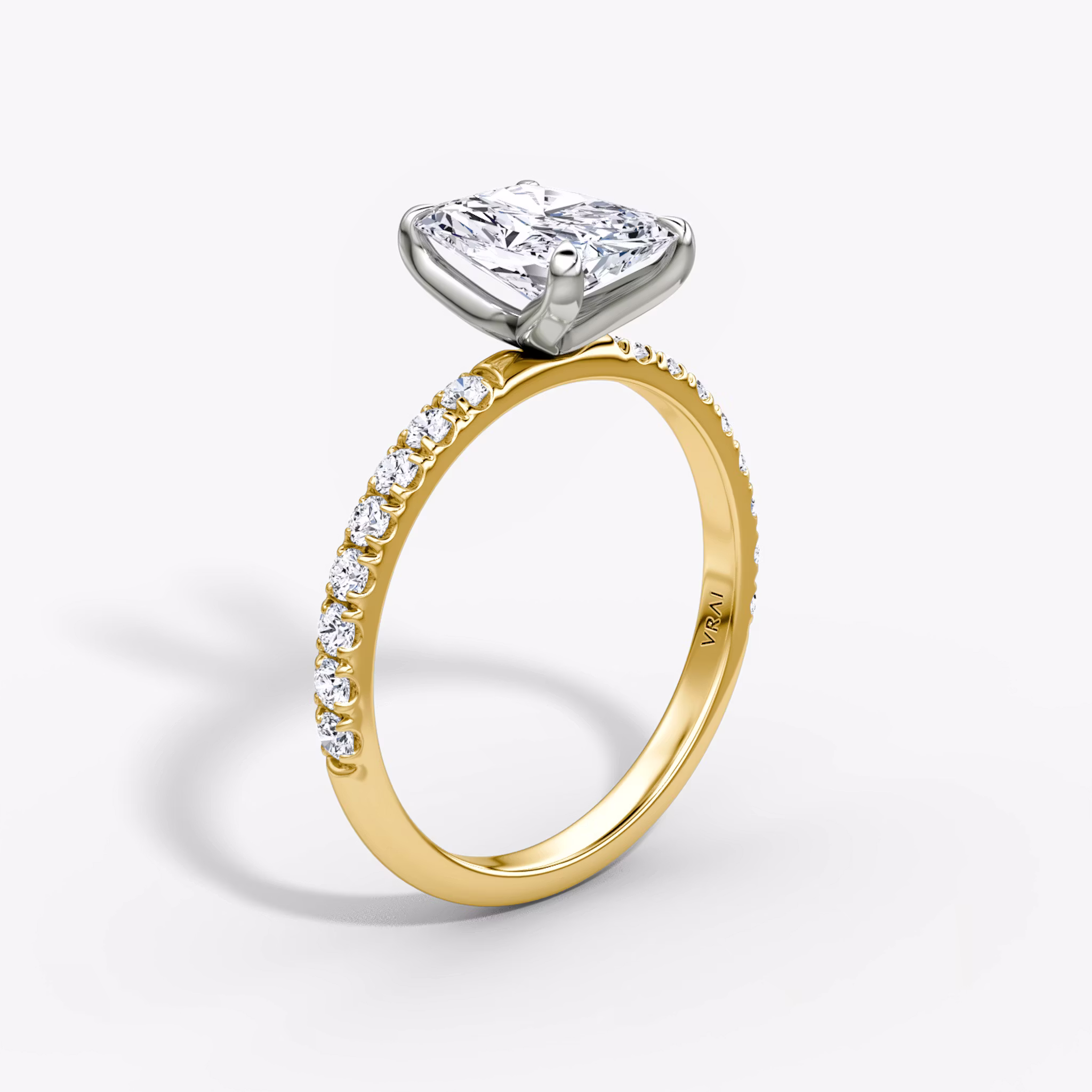 The Classic Radiant | 18K Yellow Gold and Platinum