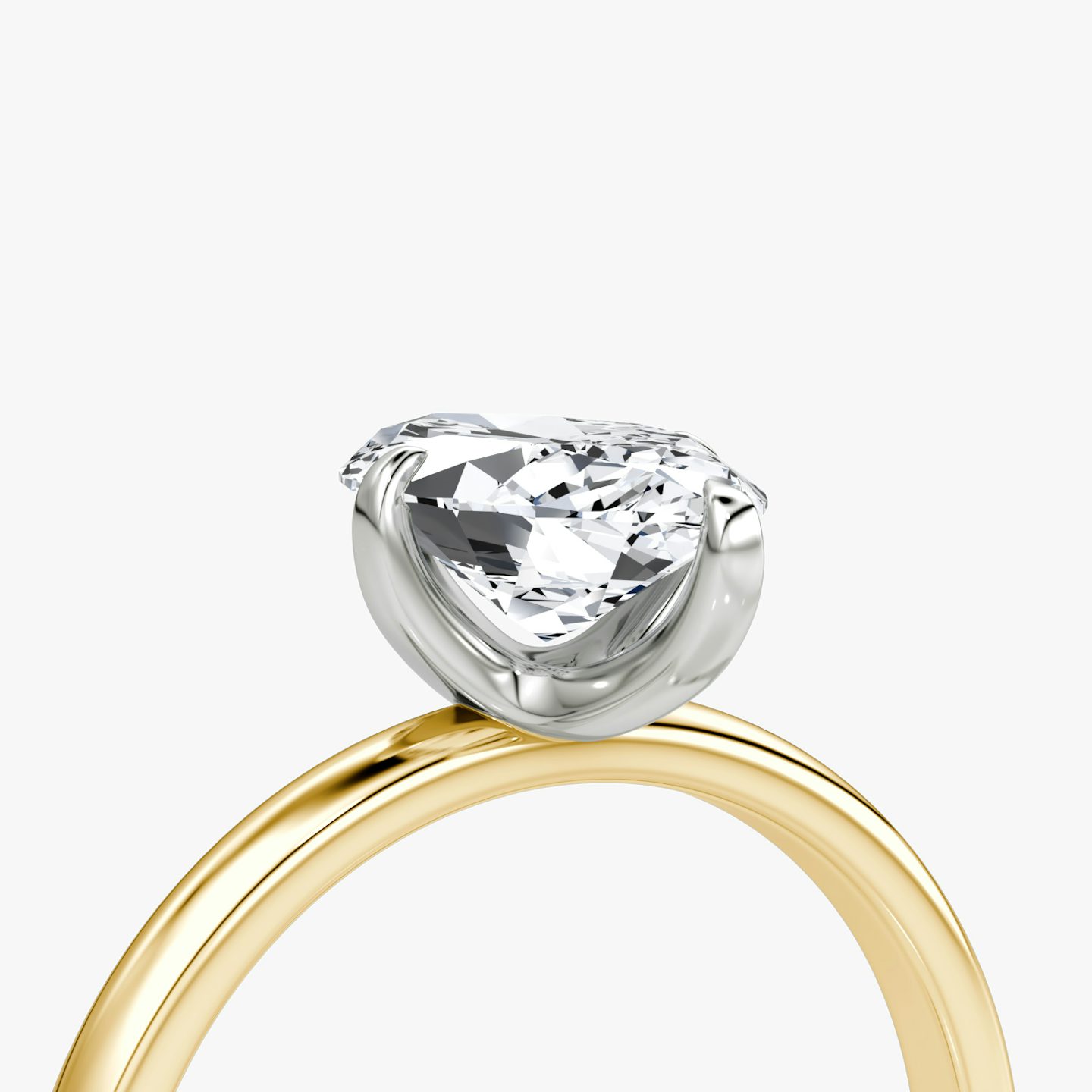 The Classic | Marquise | 18k | Yellow Gold and Platinum | bandAccent: Plain | bandWidth: large | diamondOrientation: vertical | caratWeight: other