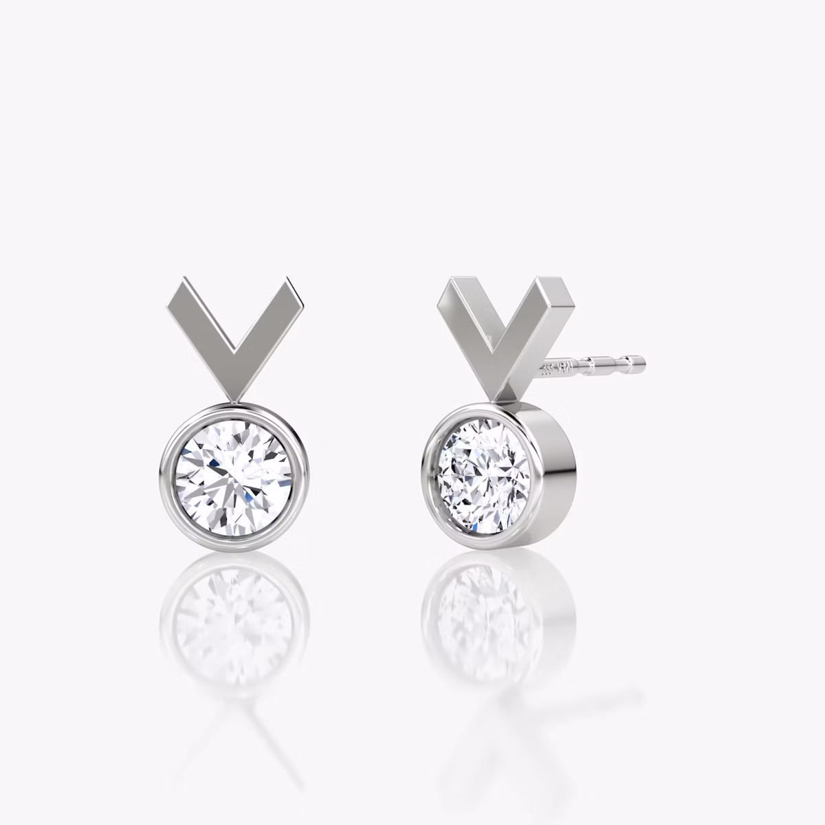 Arrow Stud | Round Brilliant | 14k | White Gold | caratWeight: 0.25ct