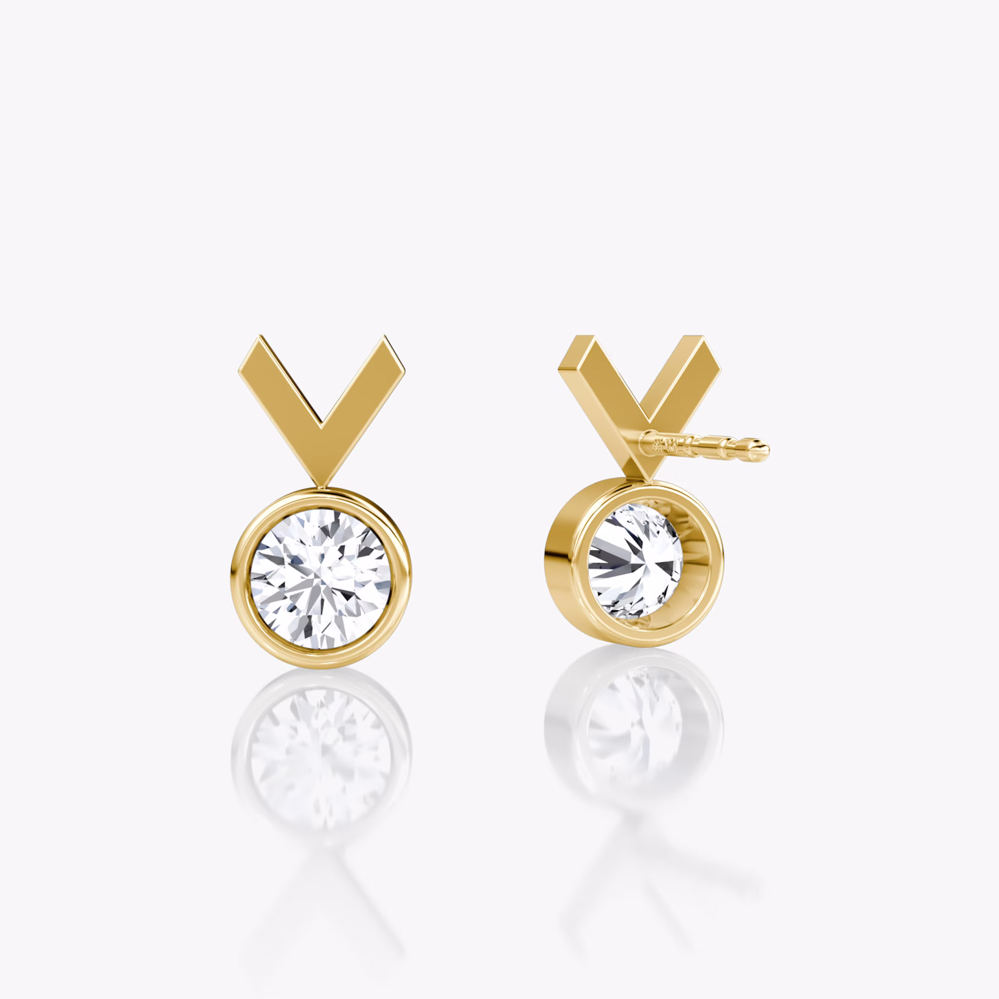 Arrow Stud | Round Brilliant | 14k | Yellow Gold | caratWeight: 0.25ct