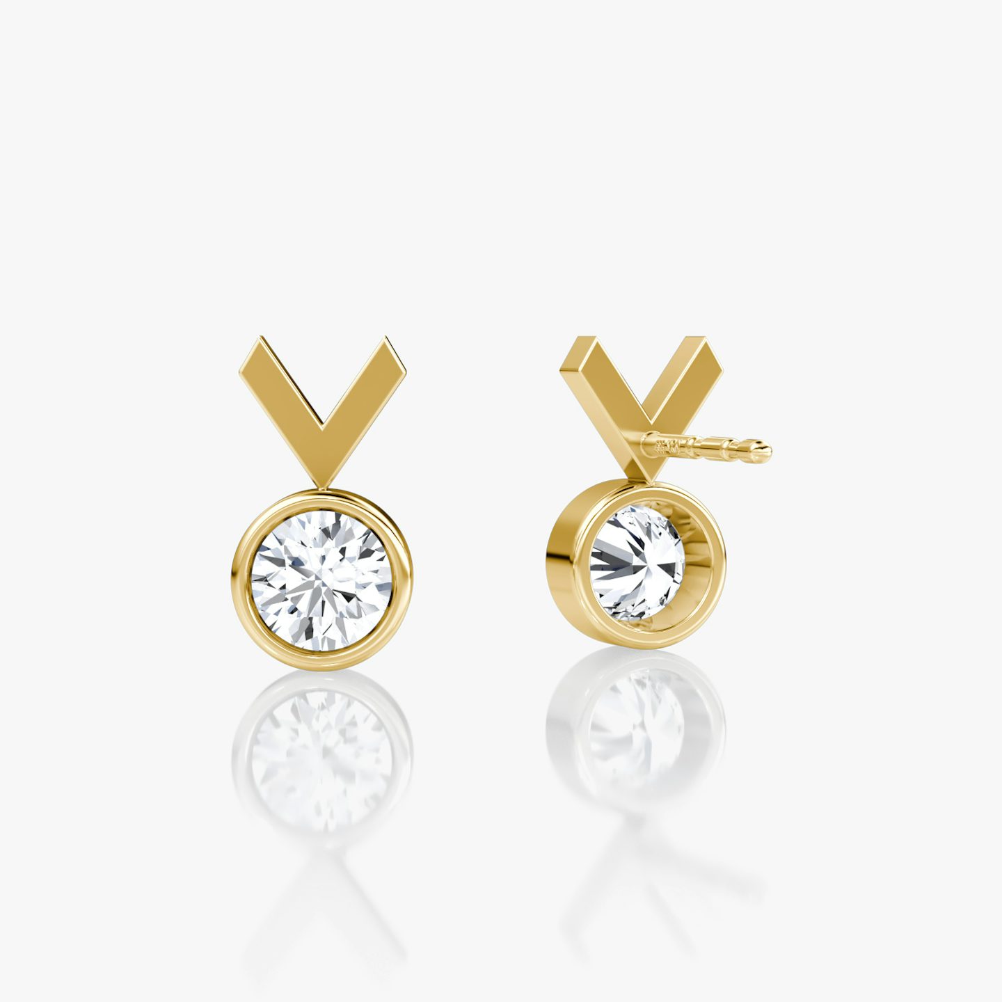 Arrow Stud | Round Brilliant | 14k | Yellow Gold | caratWeight: 0.25ct