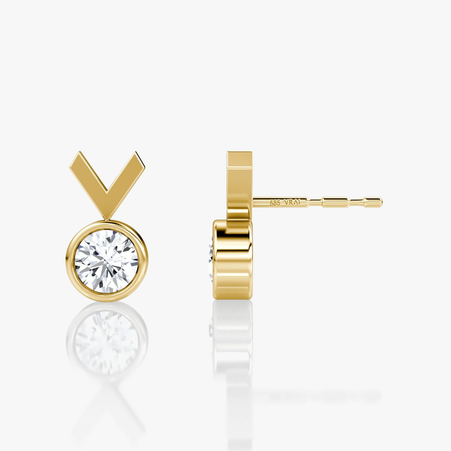 Arrow Stud | Round Brilliant | 14k | Yellow Gold | caratWeight: 0.25ct