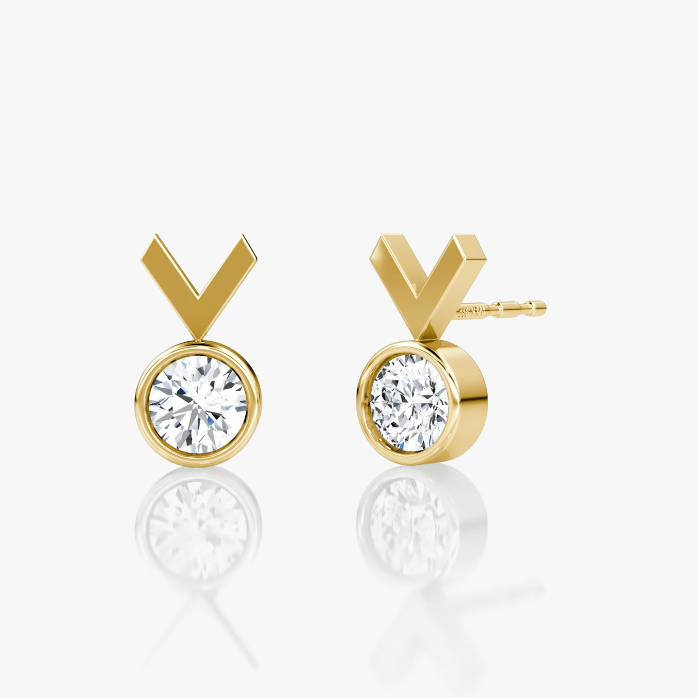 Arrow Stud | Round Brilliant | 14k | Yellow Gold | caratWeight: 0.25ct