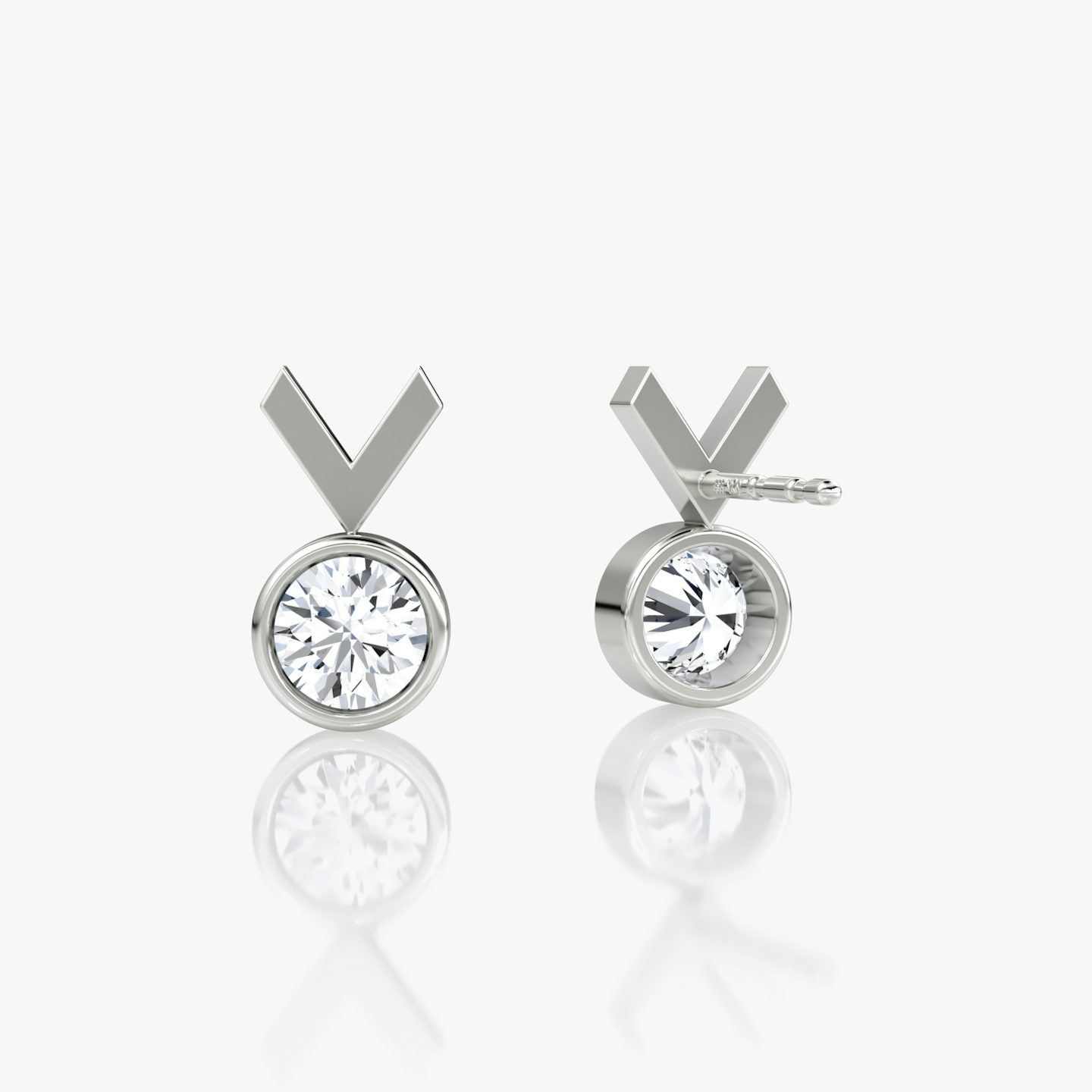 Arrow Stud | Round Brilliant | 14k | White Gold | caratWeight: 0.25ct