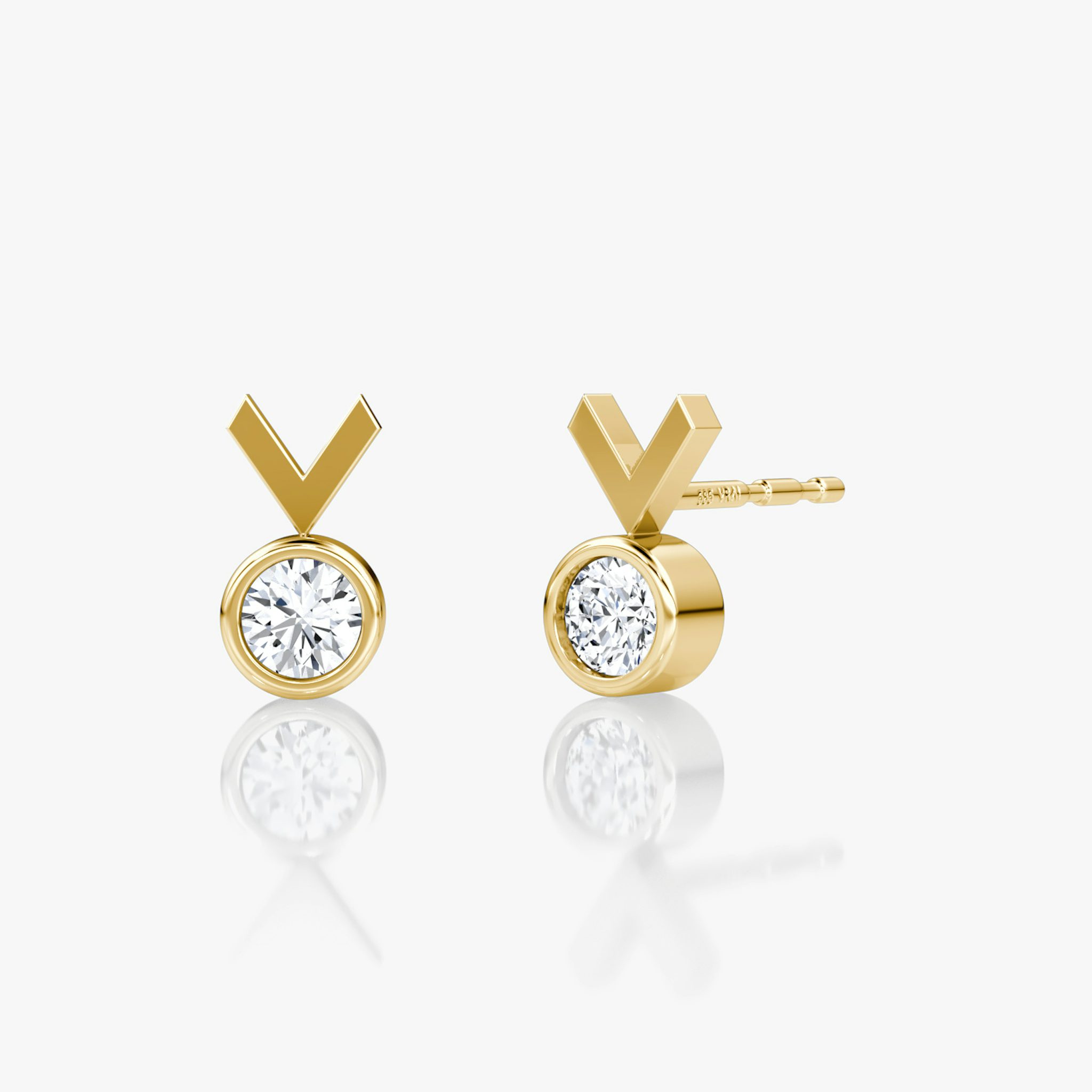 Arrow Stud | Round Brilliant | 14k | Yellow Gold | caratWeight: 0.10ct