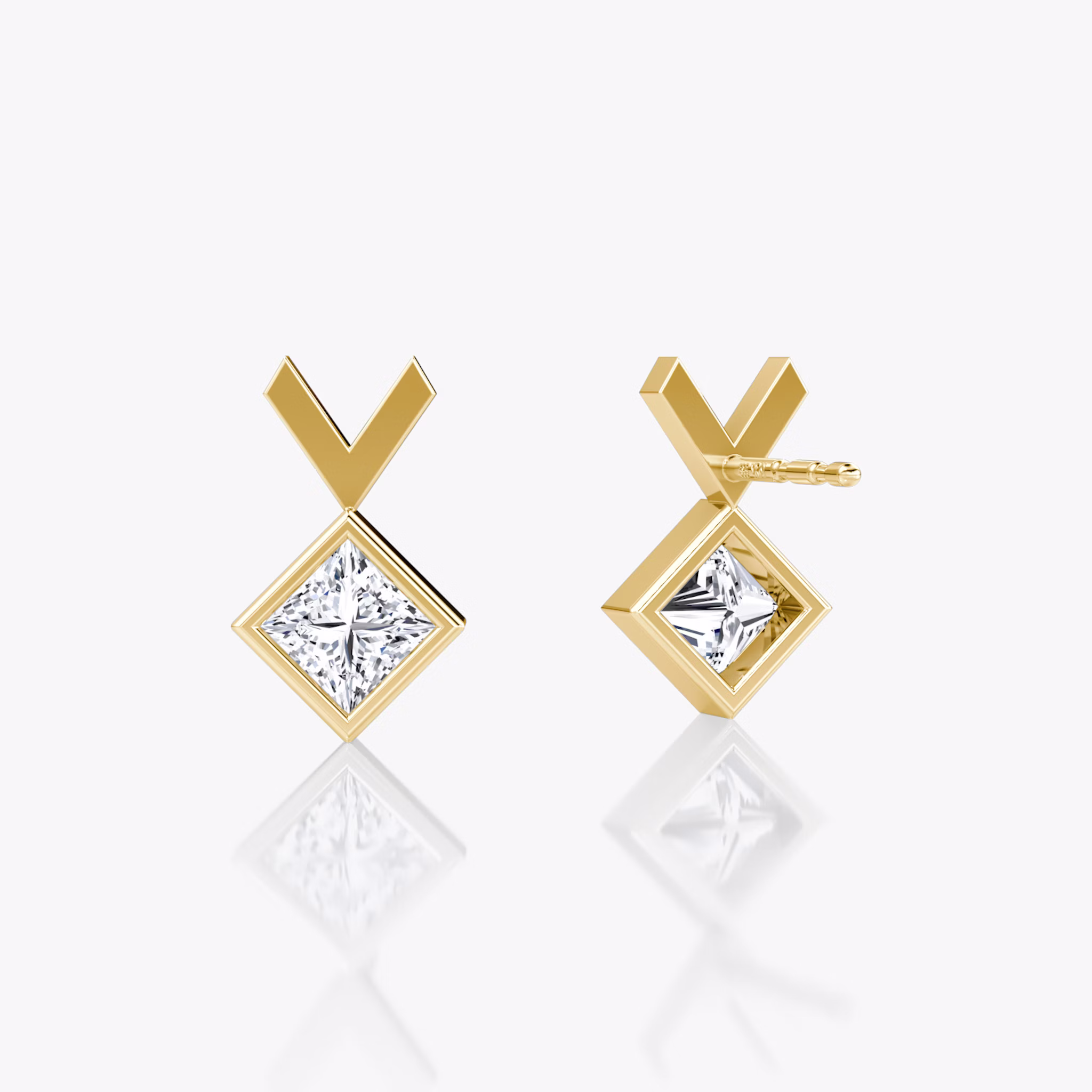 Arrow Stud | Princess | 14k | Yellow Gold | caratWeight: 0.25ct