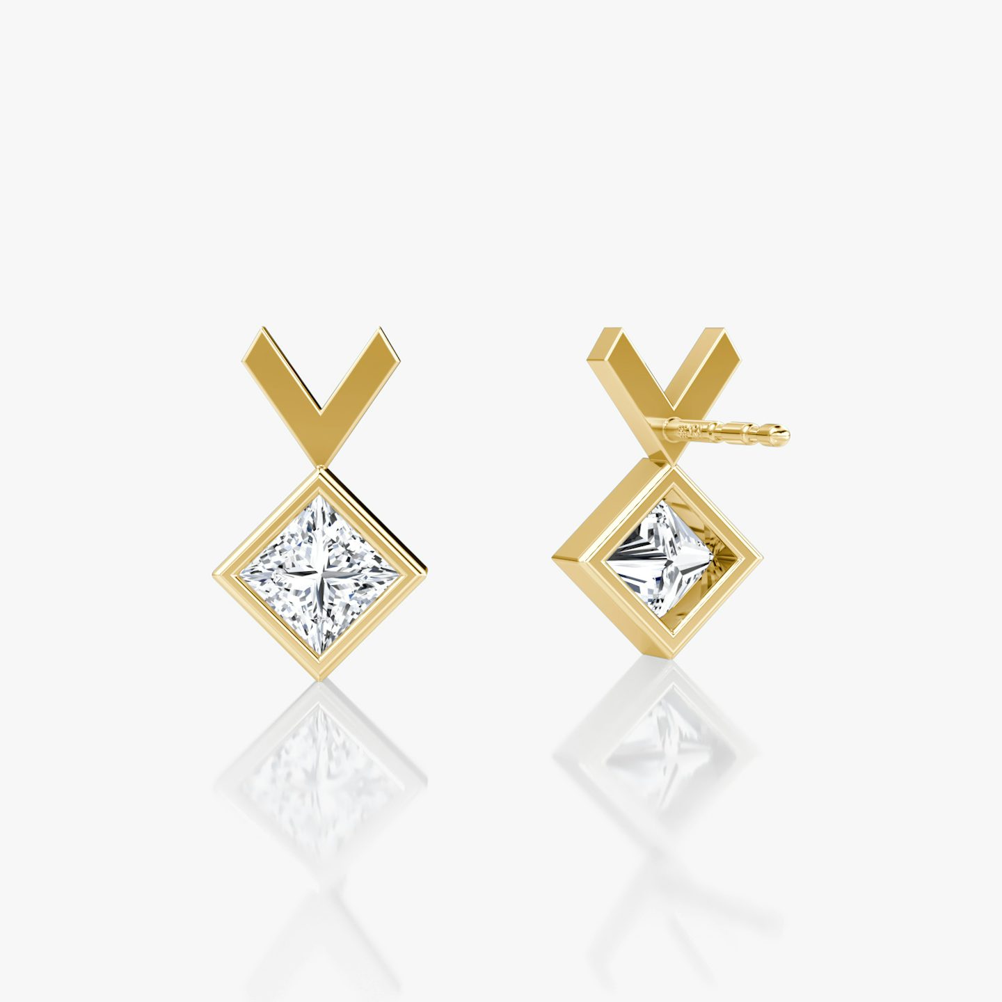 Arrow Stud | Princess | 14k | Yellow Gold | caratWeight: 0.25ct