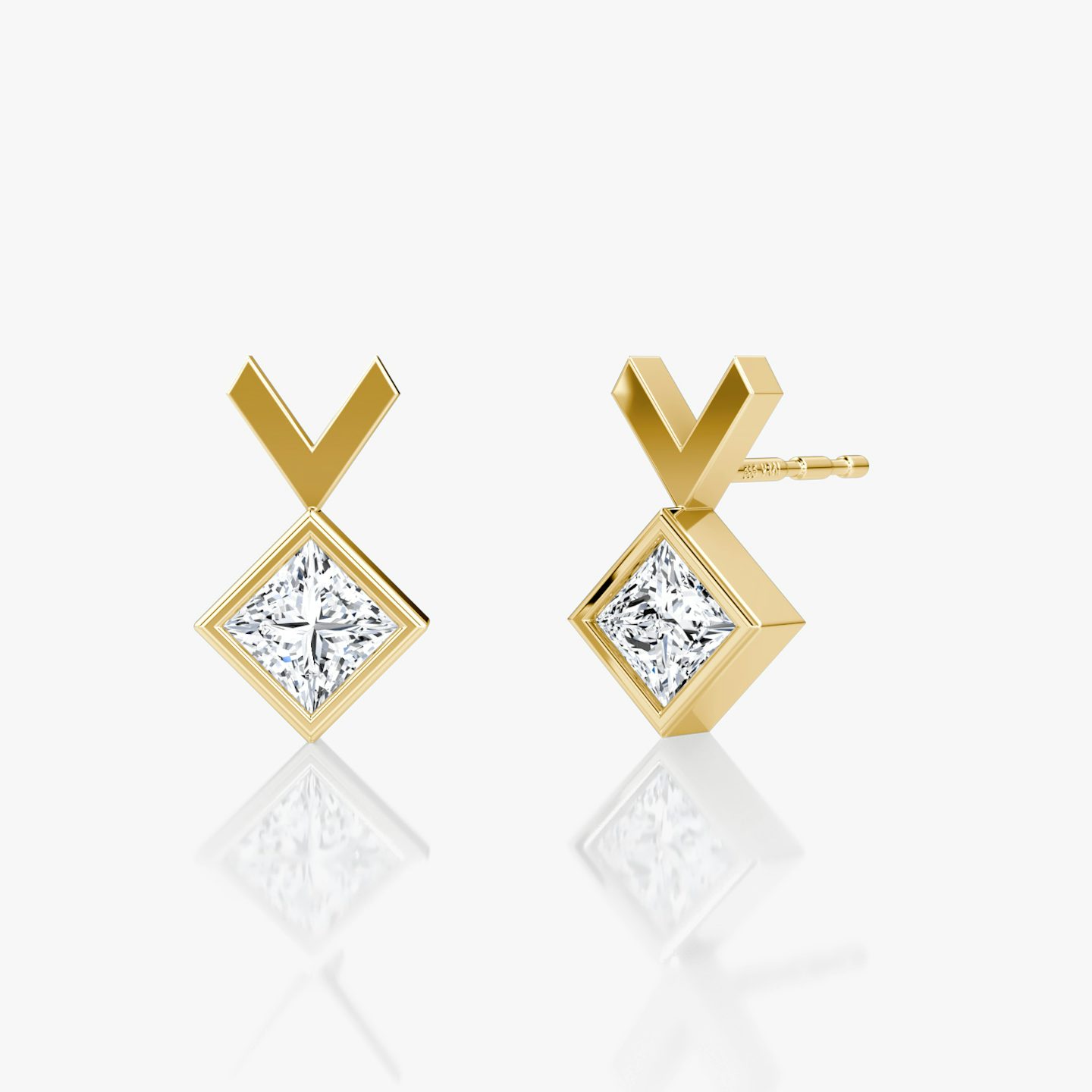 Arrow Stud | Princess | 14k | Yellow Gold | caratWeight: 0.25ct