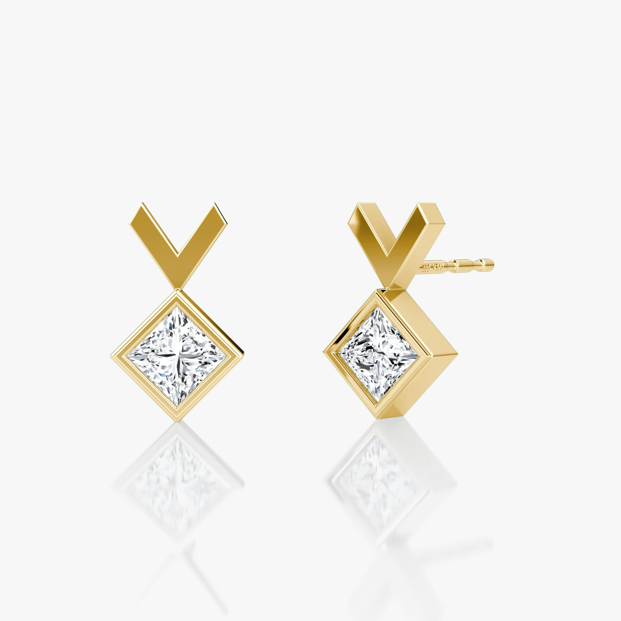 Arrow Stud | Princess | 14k | Yellow Gold | caratWeight: 0.25ct