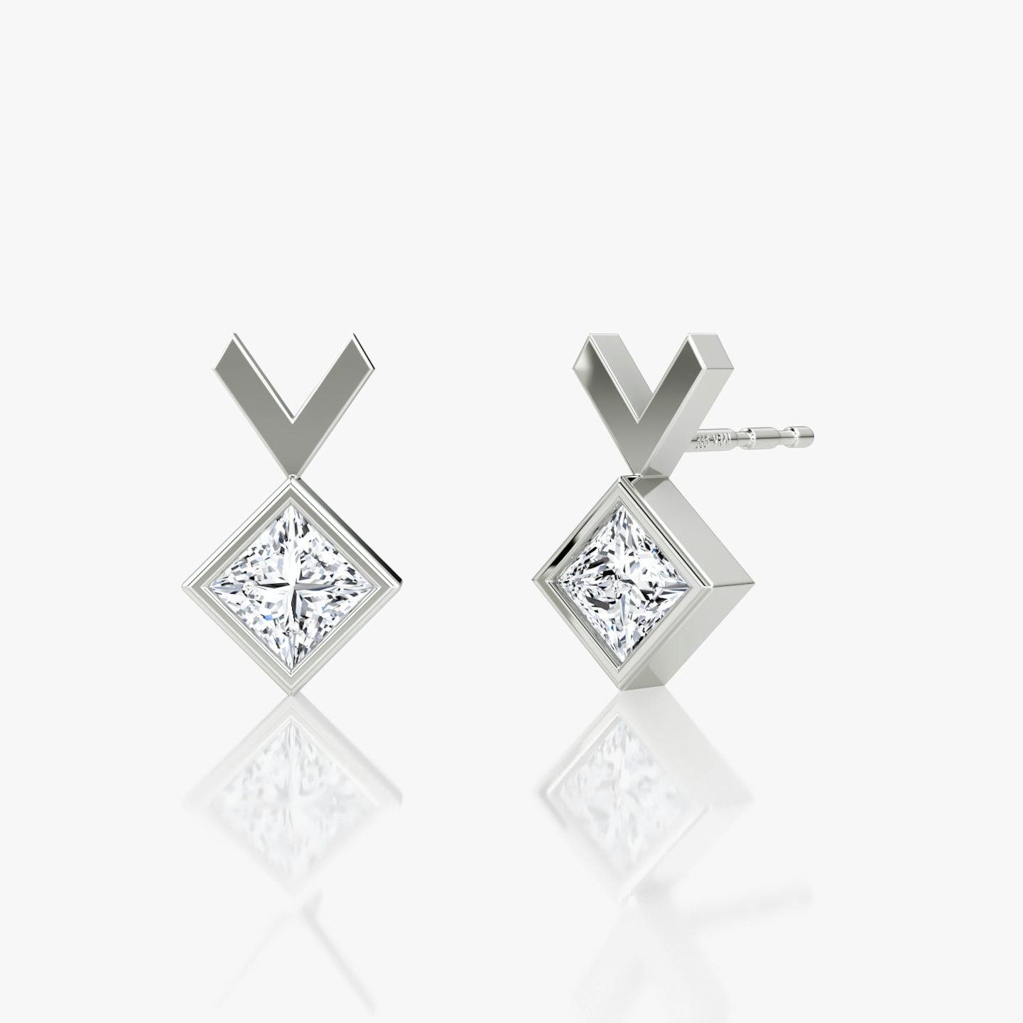 Arrow Stud | Princess | 14k | White Gold | caratWeight: 0.25ct