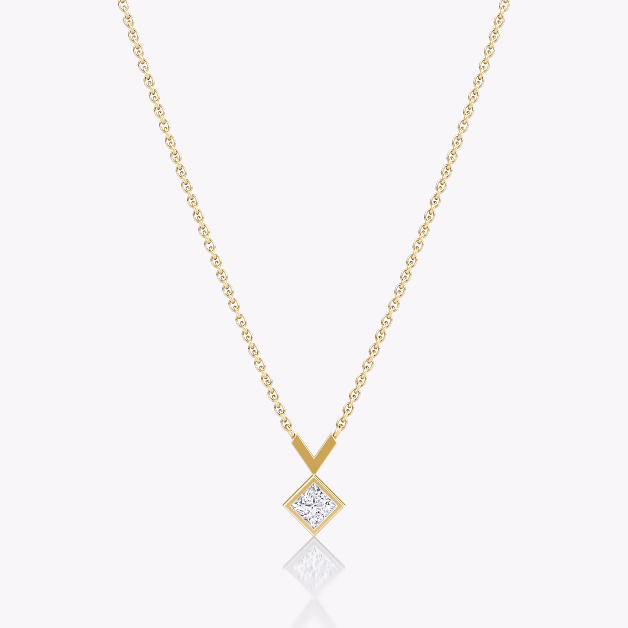 Arrow Necklace | Princess | 14k | Yellow Gold | caratWeight: 0.25ct