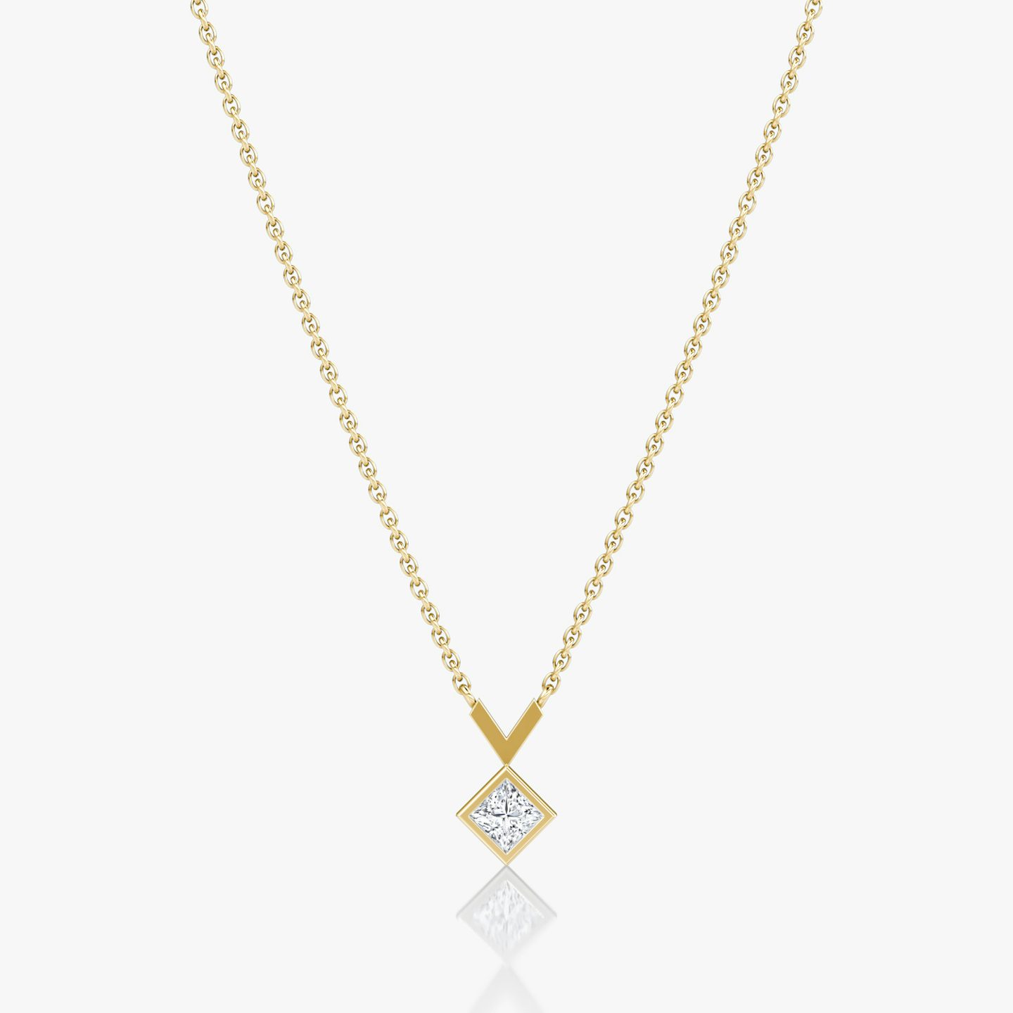 Arrow Necklace | Princess | 14k | Yellow Gold | caratWeight: 0.25ct