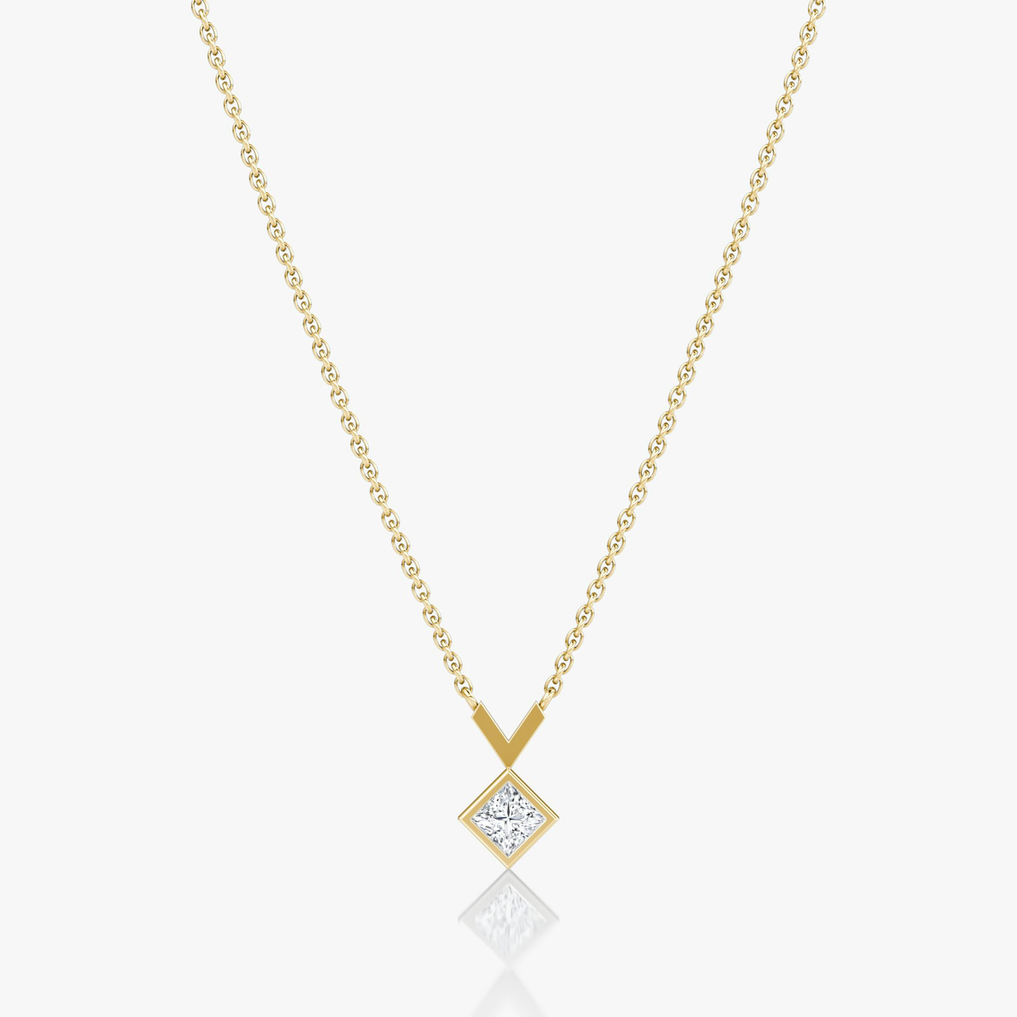 Arrow Necklace | Princess | 14k | Yellow Gold | caratWeight: 0.25ct