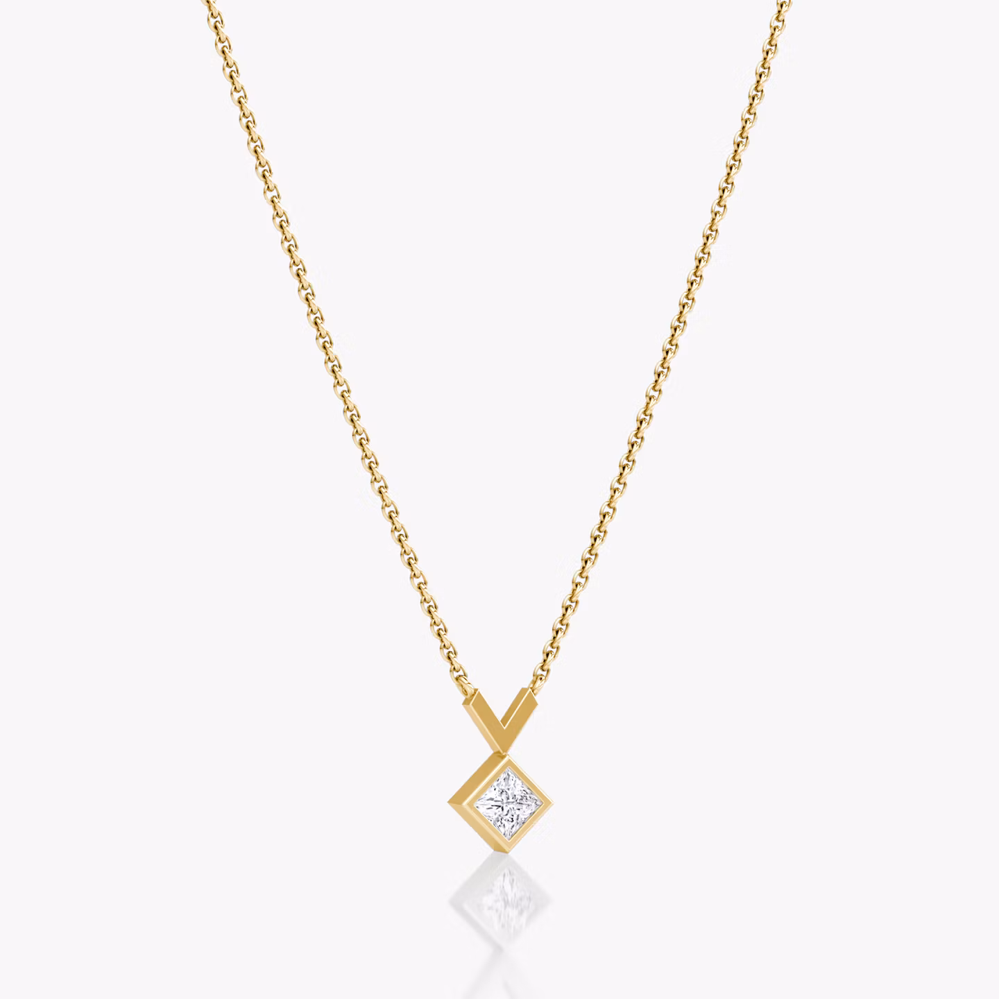 Arrow Necklace | Princess | 14k | Yellow Gold | caratWeight: 0.25ct
