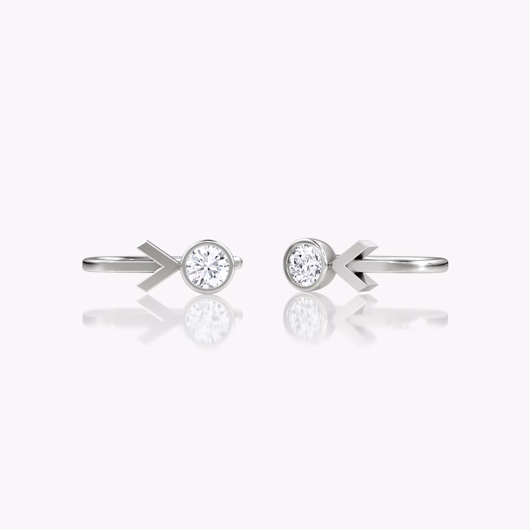 Arrow Cuff Earring | Round Brilliant | 14k | White Gold | caratWeight: 0.25ct