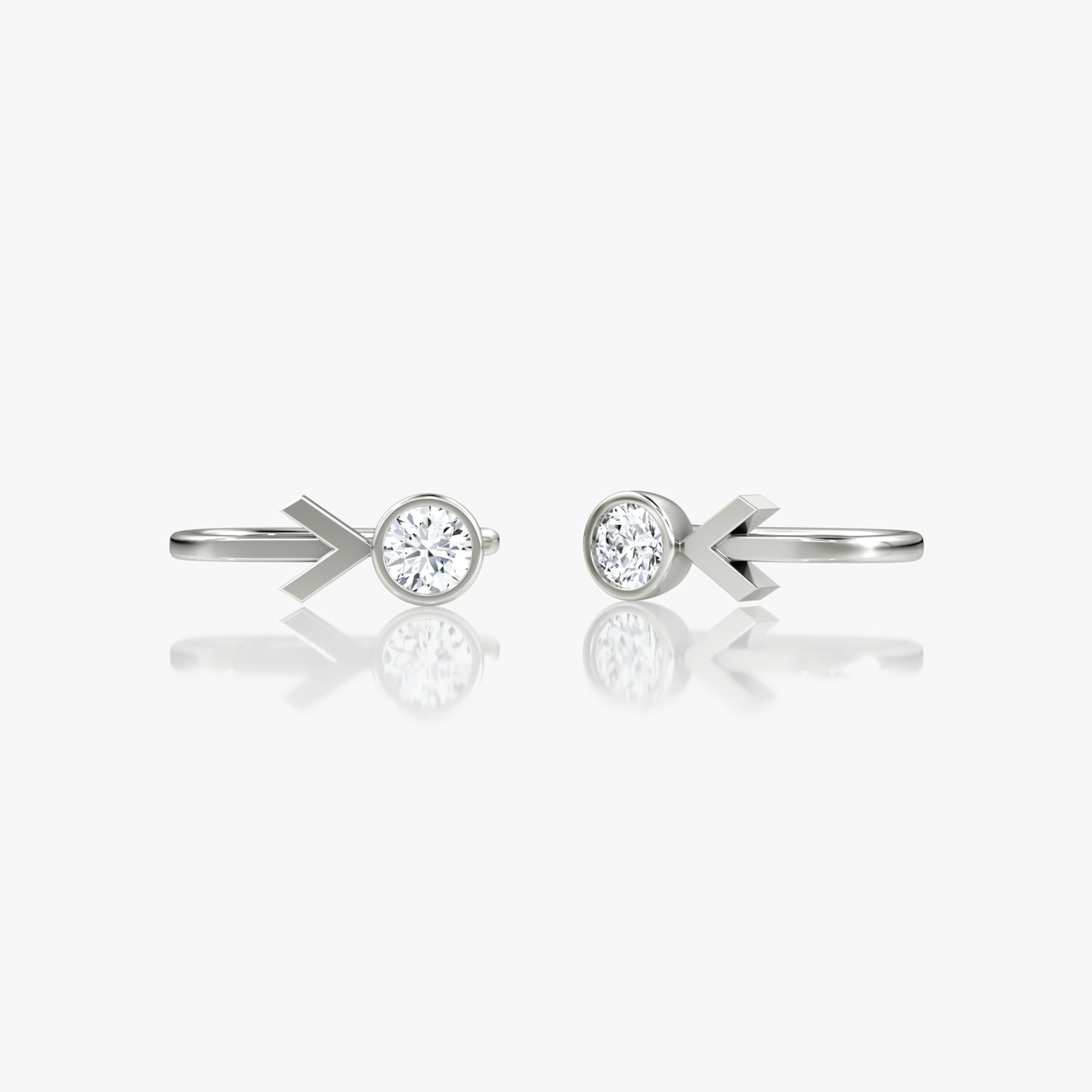 Arrow Cuff Earring | Round Brilliant | 14k | White Gold | caratWeight: 0.25ct