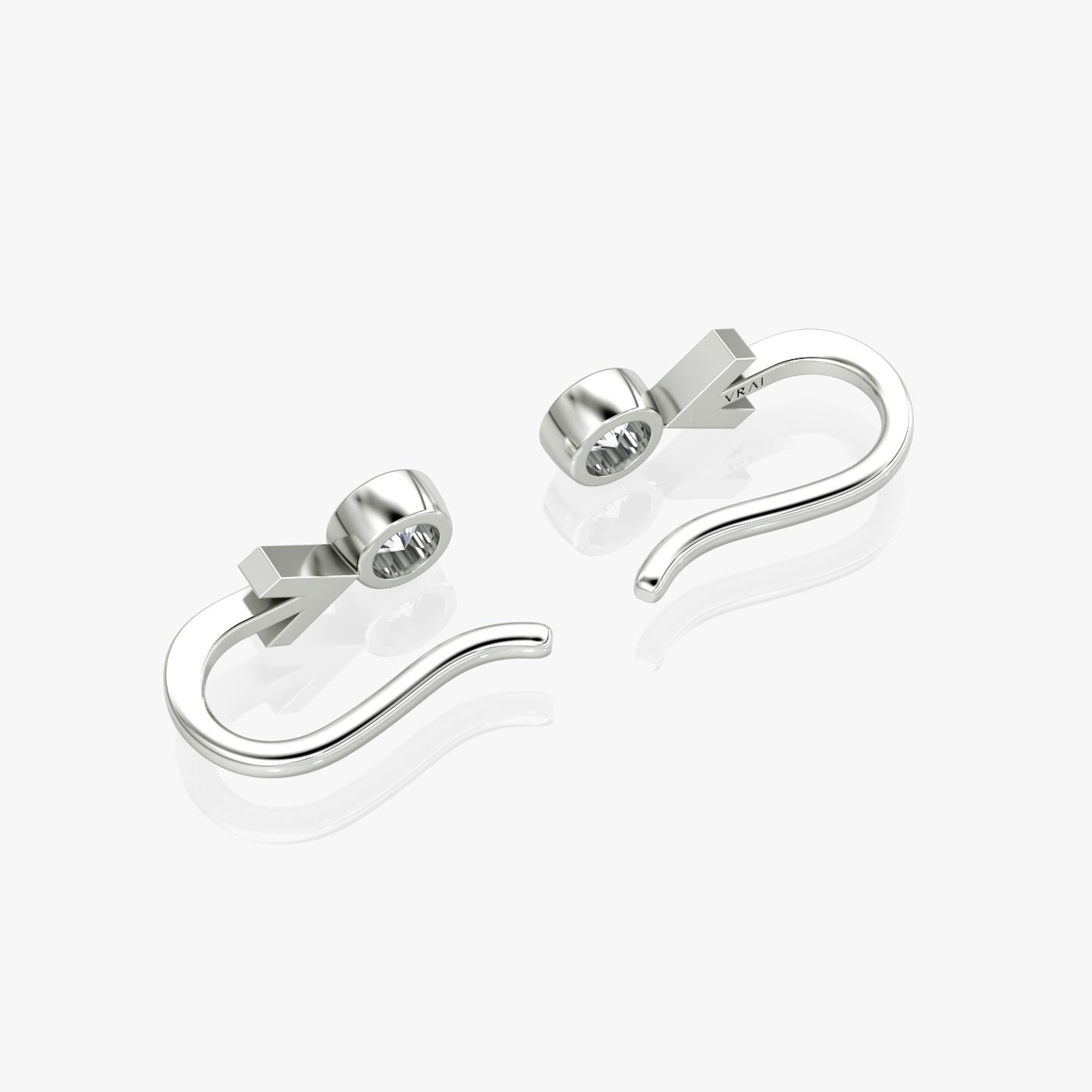 Arrow Cuff Earring | Round Brilliant | 14k | White Gold | caratWeight: 0.25ct
