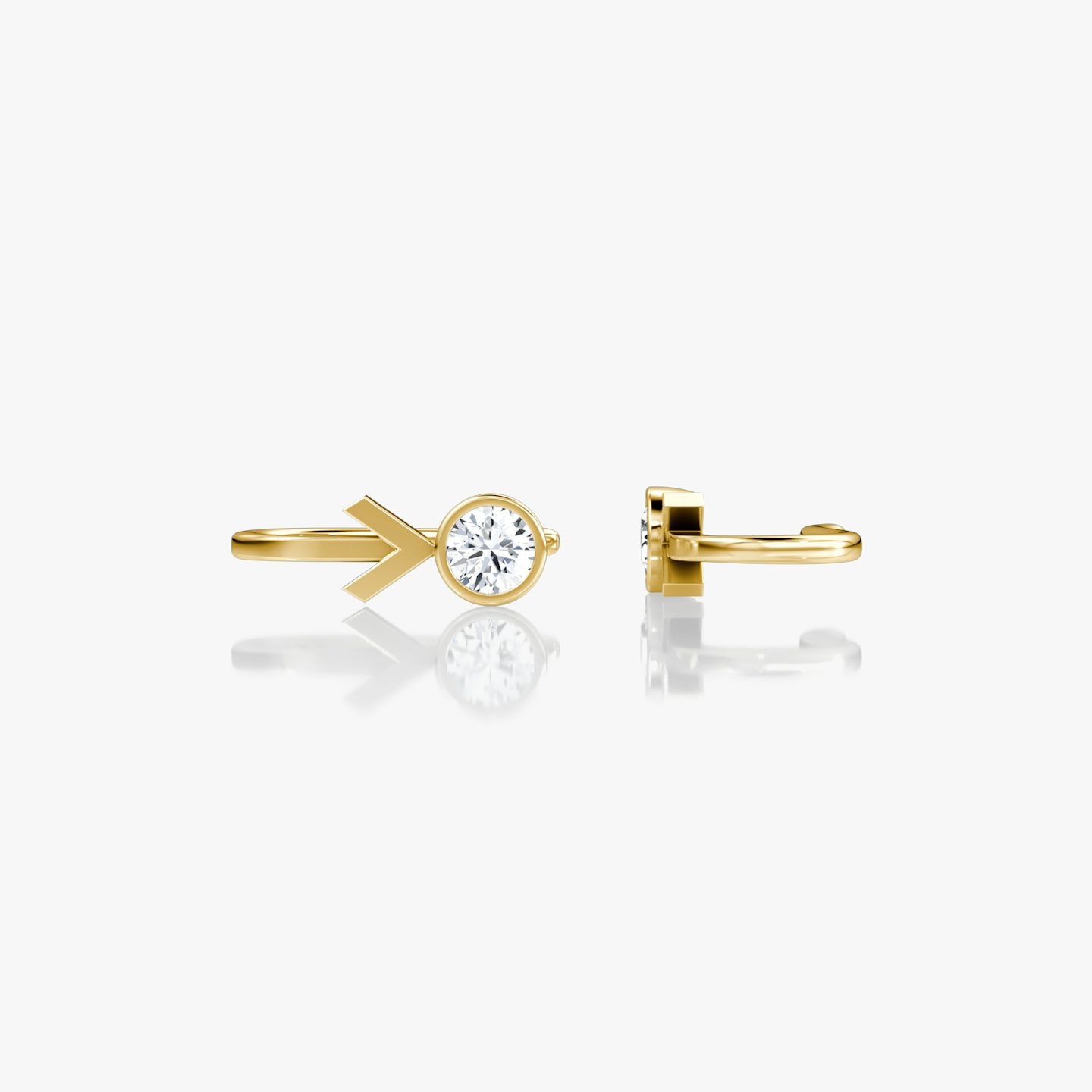 Pendiente Arrow Cuff | Brillante | 14k | Oro amarillo | caratWeight: 0.25ct