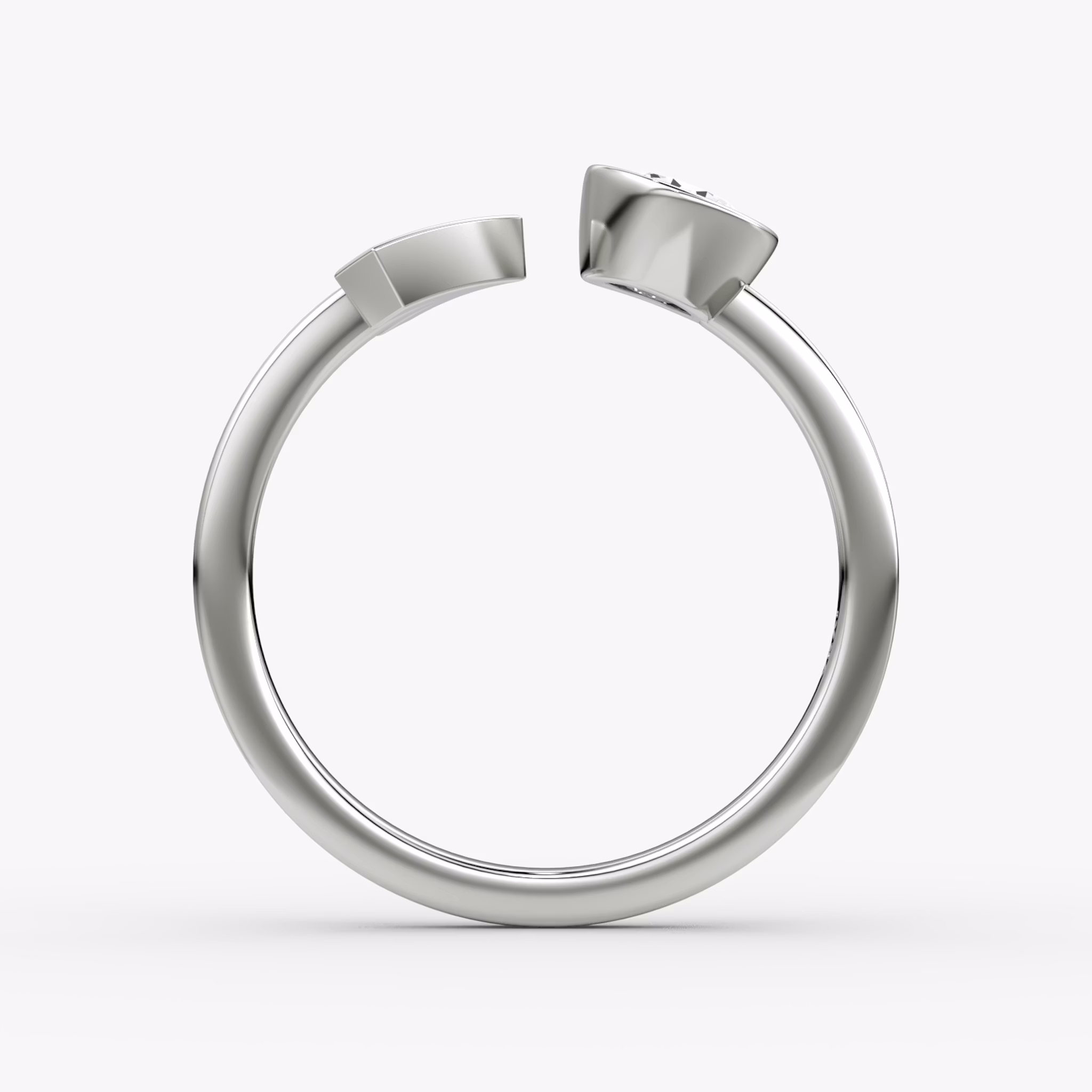 Arrow Cuff Ring | Round Brilliant | 14k | White Gold | caratWeight: 0.40ct