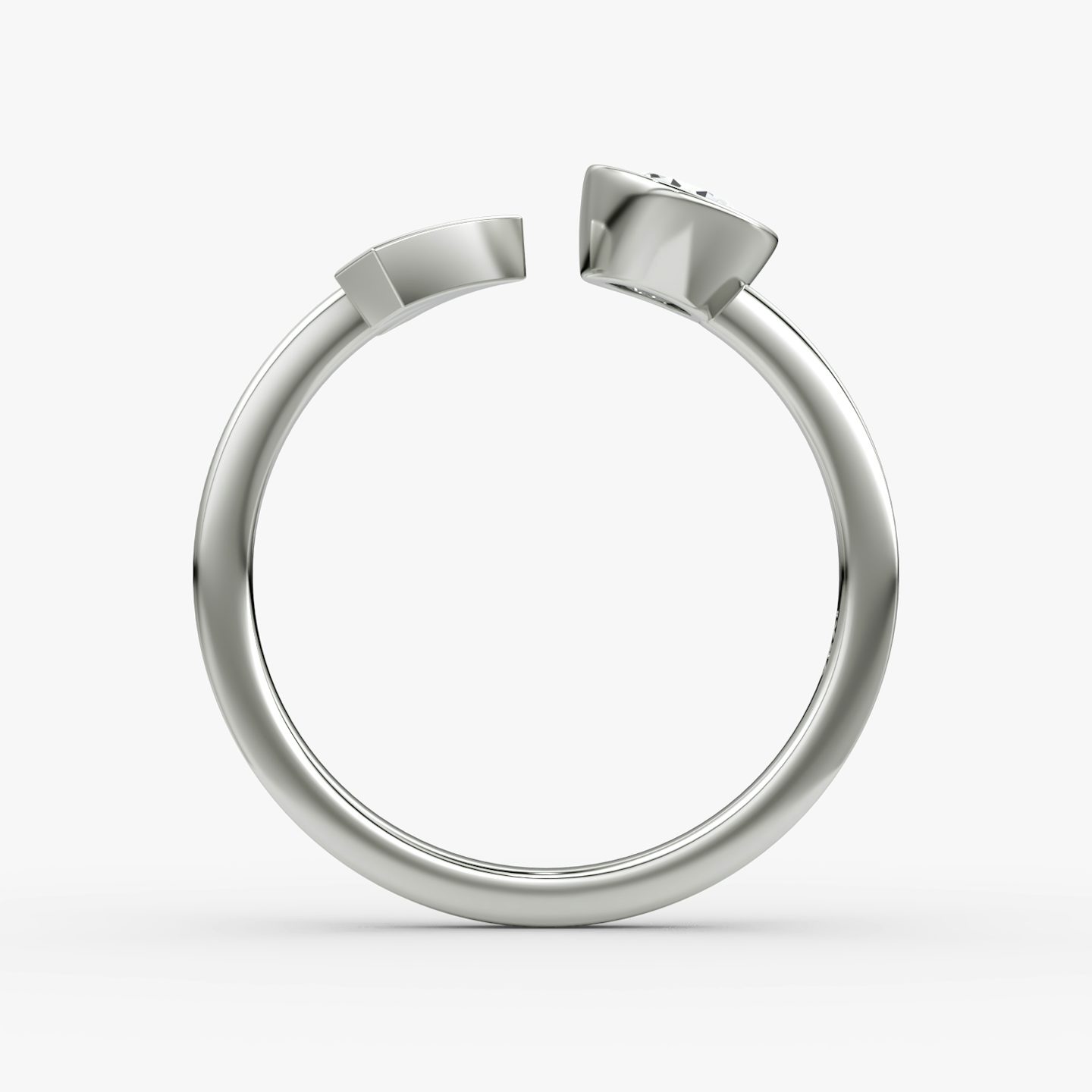 Bague Arrow Cuff | Rond Brillant | 14k | Or blanc | caratWeight: 0.40ct