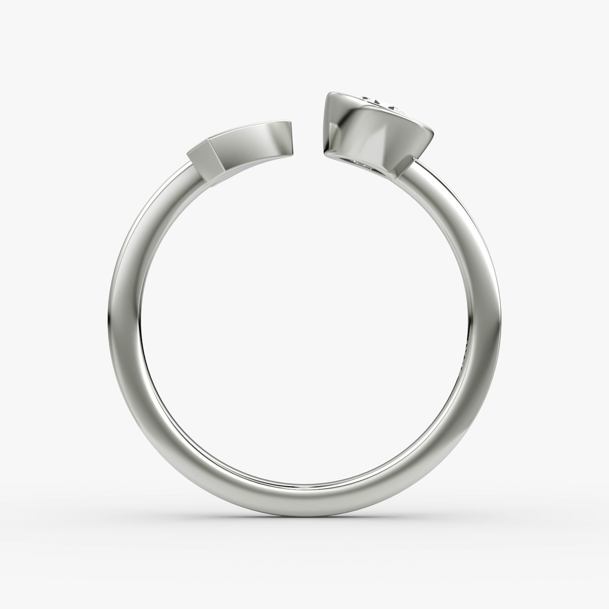 Arrow Cuff Ring | Round Brilliant | 14k | White Gold | caratWeight: 0.40ct