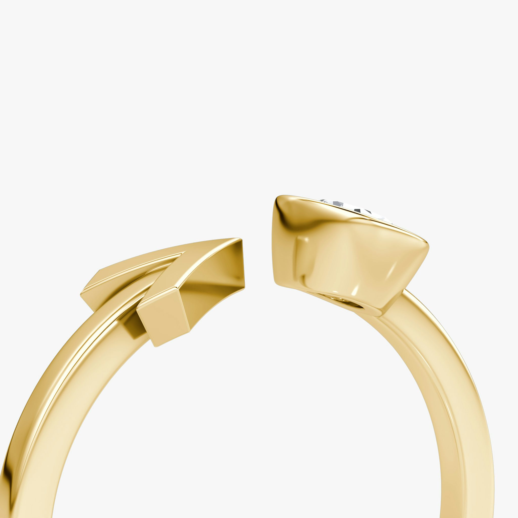 Arrow Cuff Ring | Round Brilliant | 14k | Yellow Gold | caratWeight: 0.40ct