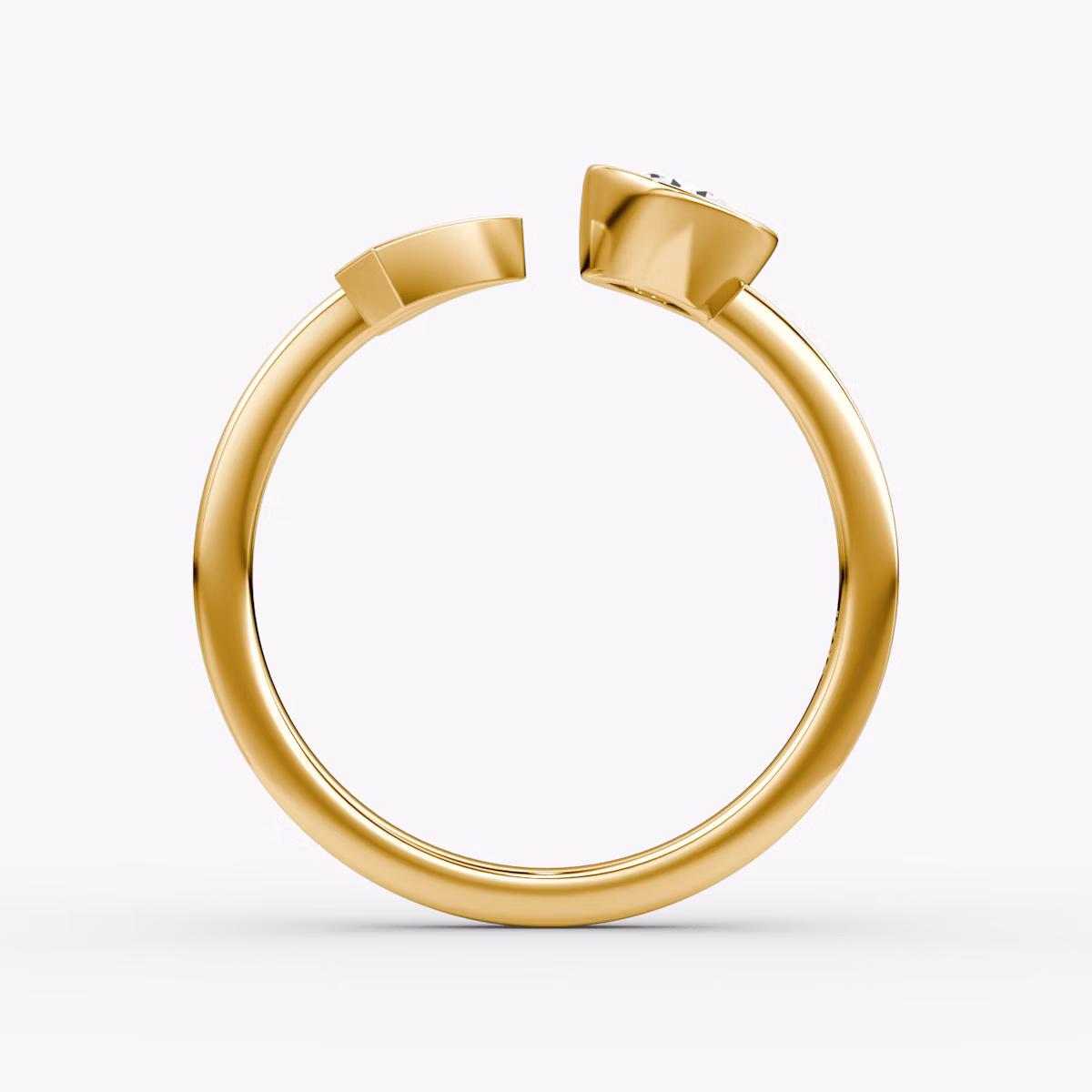 Arrow Cuff Ring | Round Brilliant | 14k | Yellow Gold | caratWeight: 0.40ct