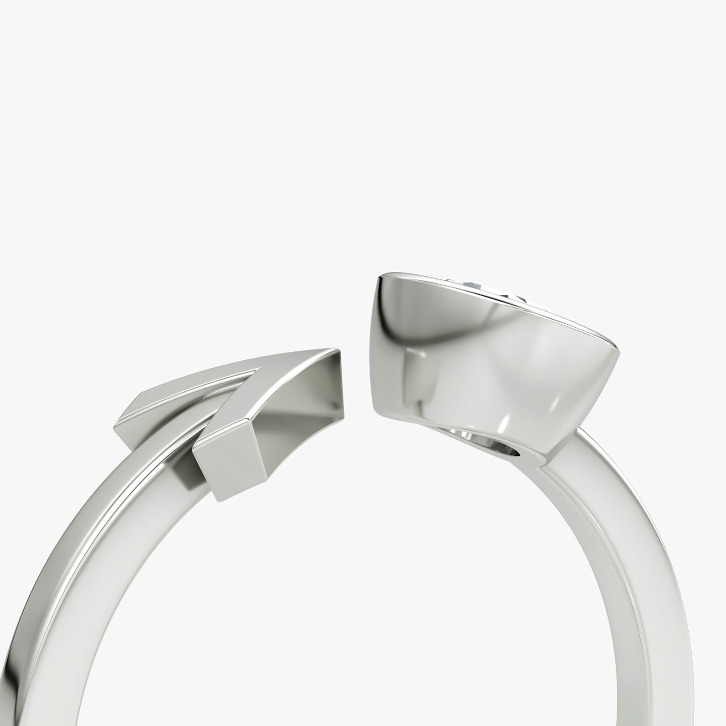 Bague Arrow Cuff | Rond Brillant | 14k | Or blanc | caratWeight: 0.50ct