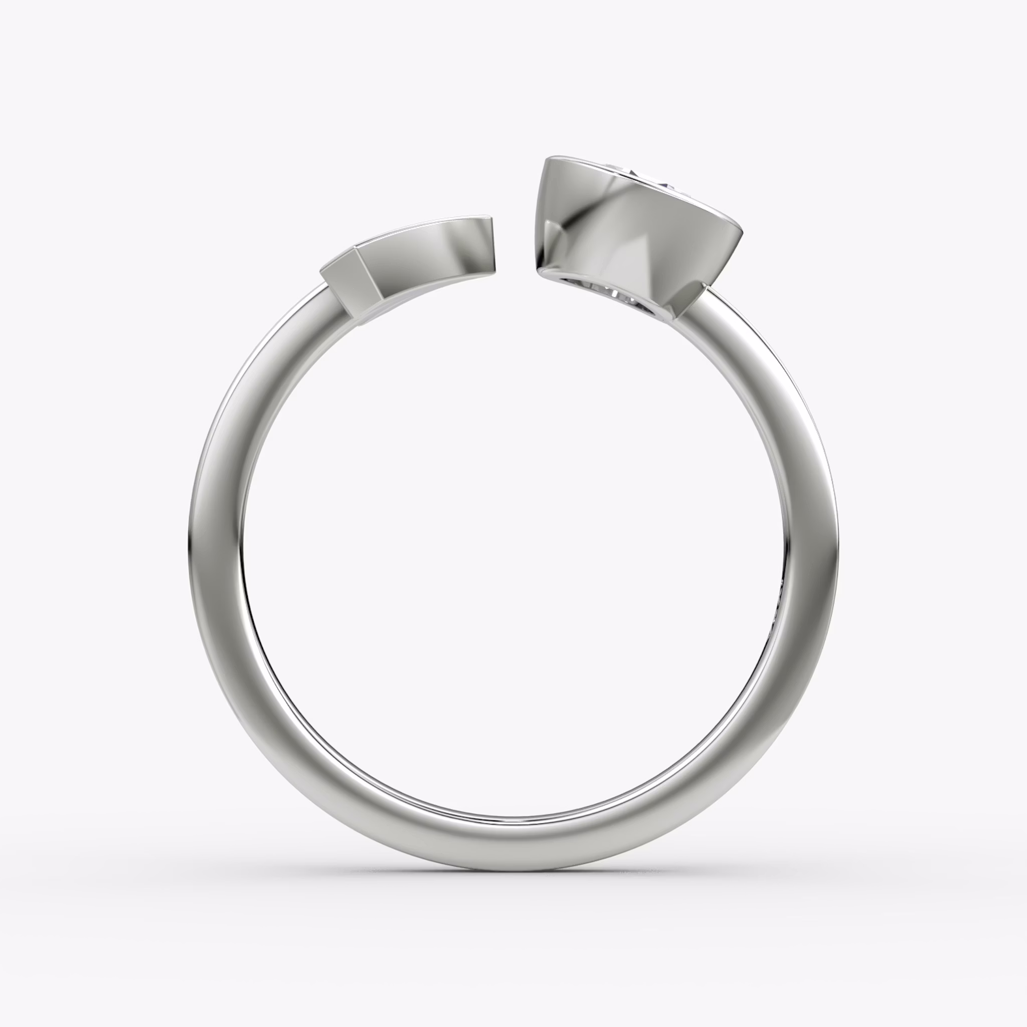 Arrow Cuff Ring | Round Brilliant | 14k | White Gold | caratWeight: 0.50ct