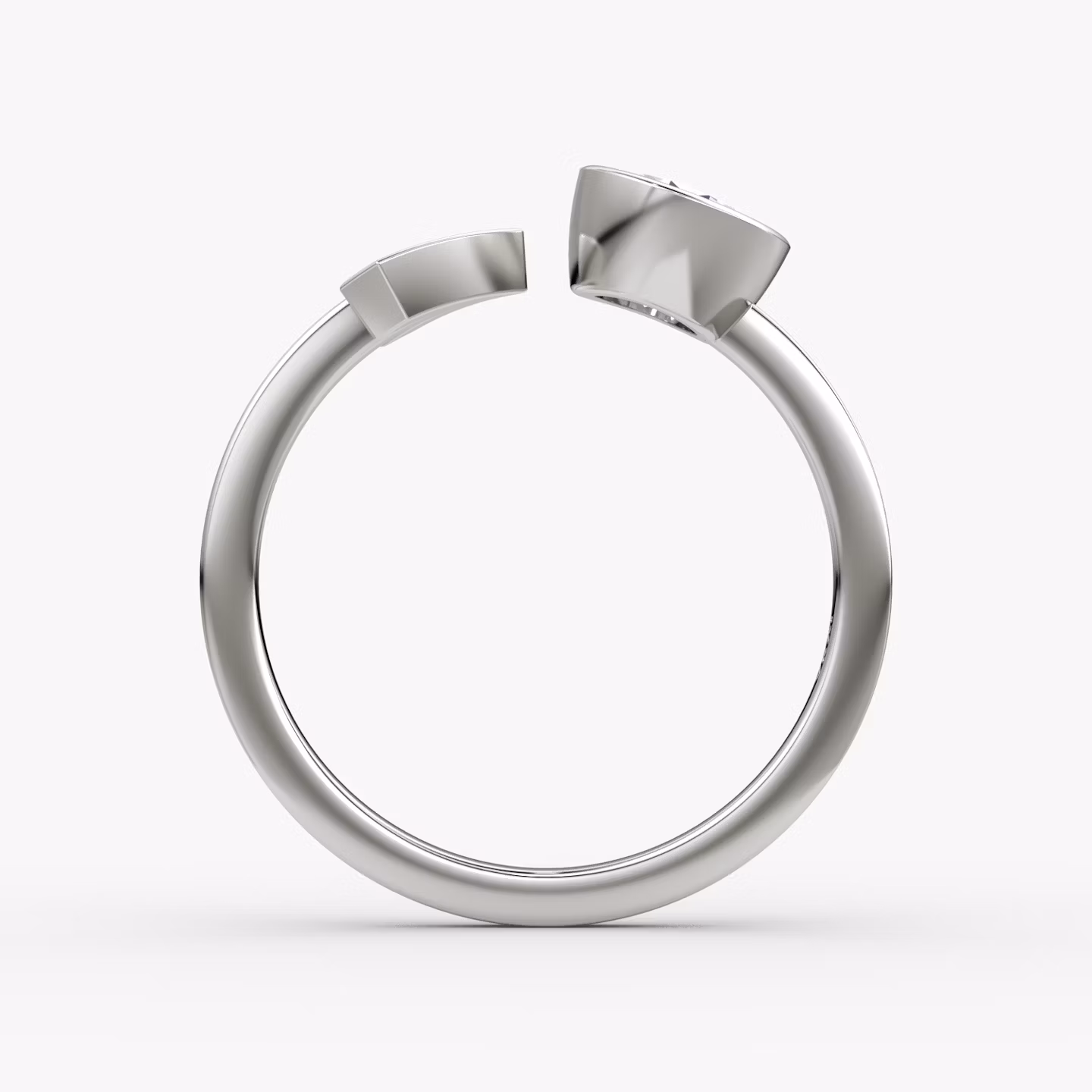 Bague Arrow Cuff | Rond Brillant | 14k | Or blanc | caratWeight: 0.50ct