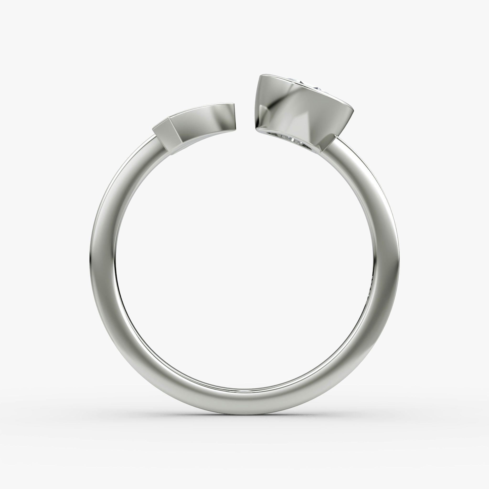 Arrow Cuff Ring | Round Brilliant | 14k | White Gold | caratWeight: 0.50ct