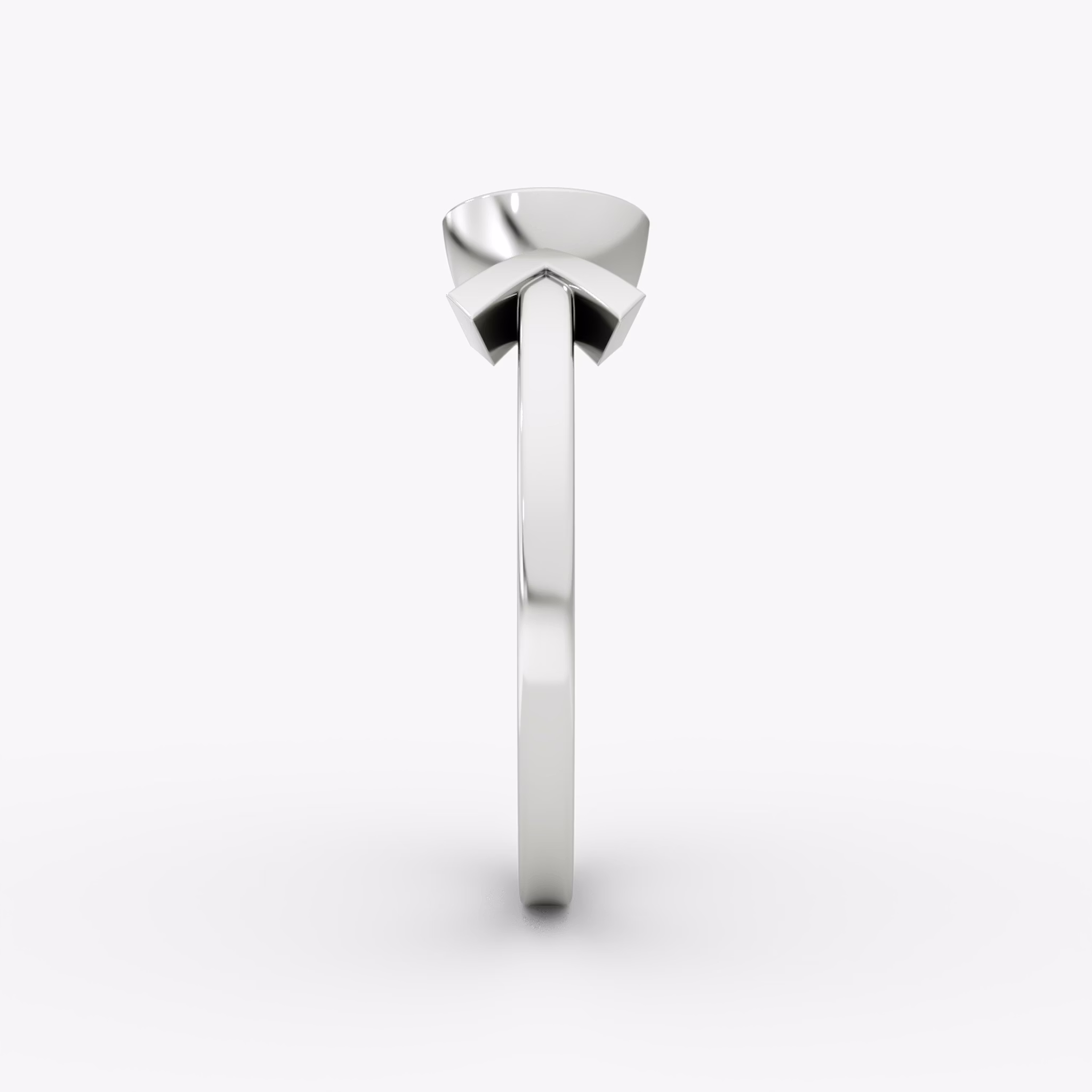 Arrow Cuff Ring | Round Brilliant | 14k | White Gold | caratWeight: 0.50ct