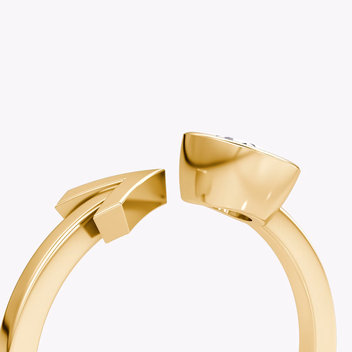 Arrow Cuff Ring | Round Brilliant | 14k | Yellow Gold | caratWeight: 0.50ct