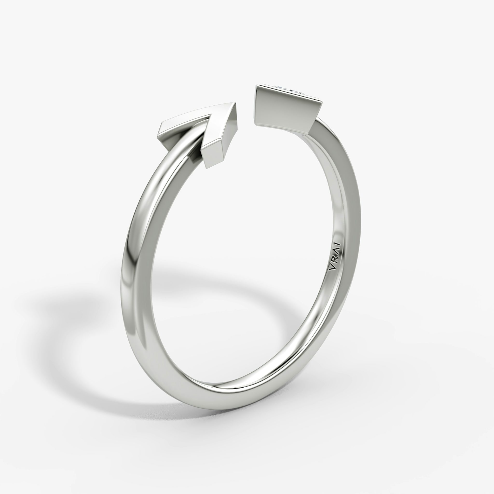 Arrow Cuff Ring | Princess | 14k | White Gold | caratWeight: 0.15ct