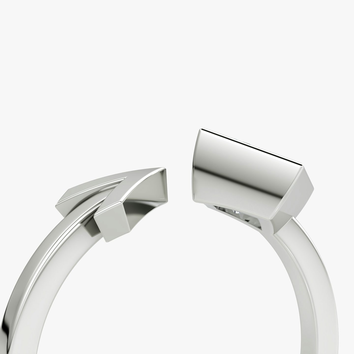 Arrow Cuff Ring | Princess | 14k | White Gold | caratWeight: 0.50ct
