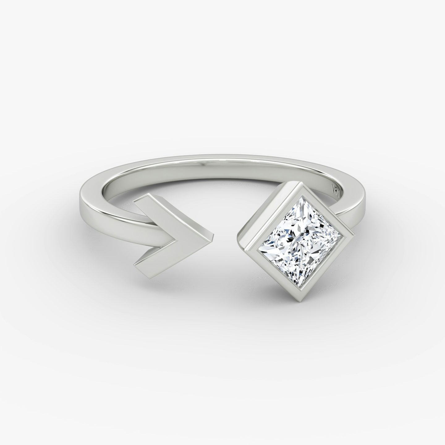 Arrow Cuff Ring | Princess | 14k | White Gold | caratWeight: 0.50ct