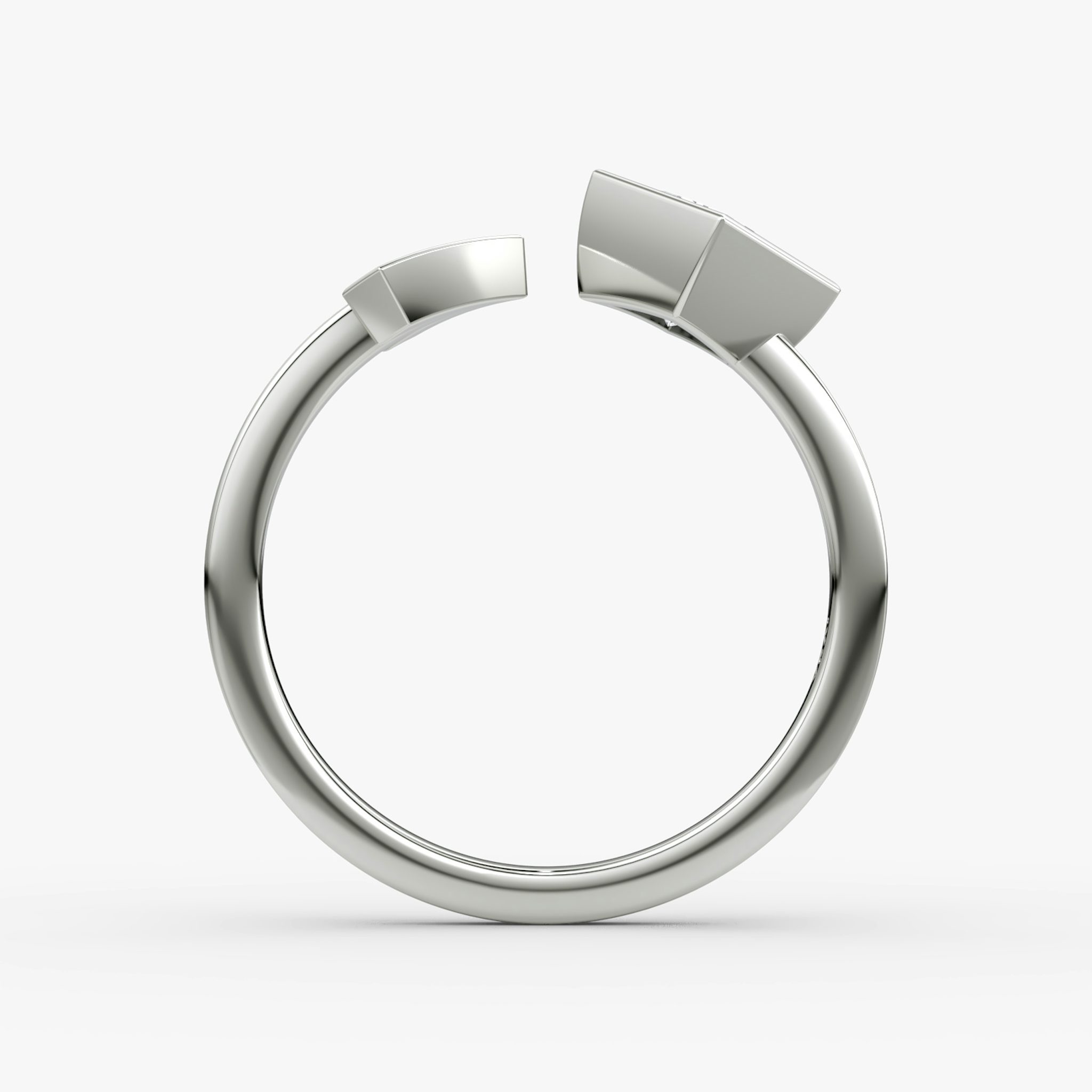 Arrow Cuff Ring | Princess | 14k | White Gold | caratWeight: 0.50ct