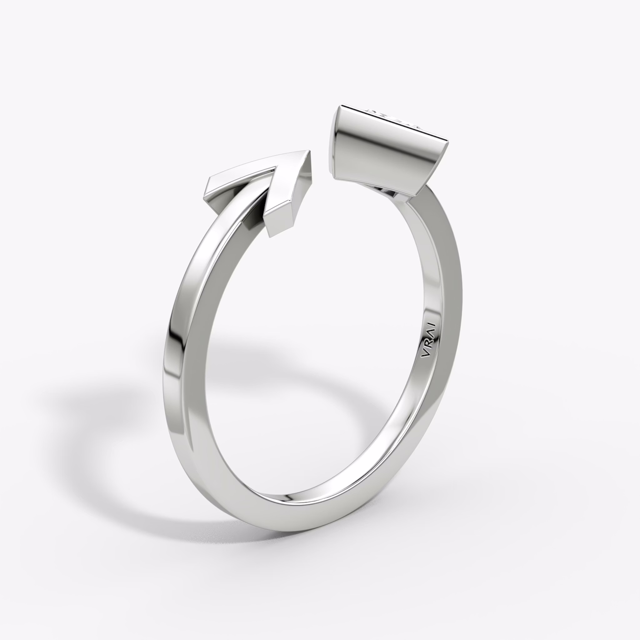 Arrow Cuff Ring | Princess | 14k | White Gold | caratWeight: 0.50ct