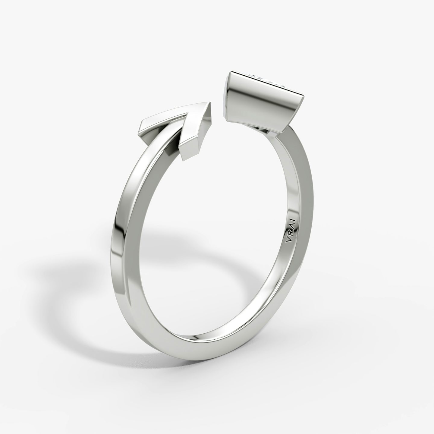 Arrow Cuff Ring | Princess | 14k | White Gold | caratWeight: 0.50ct