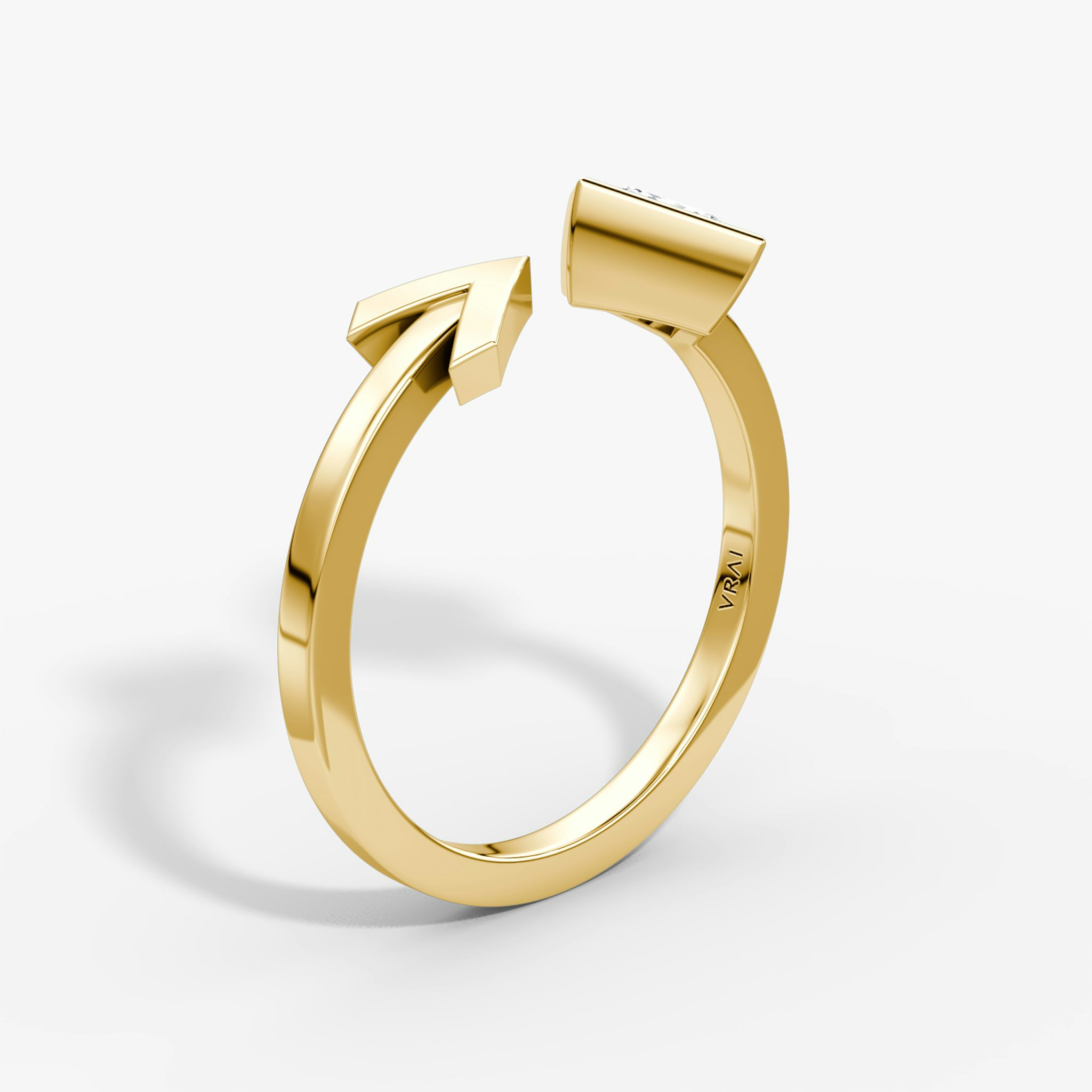 Arrow Cuff Ring | Princess | 14k | Yellow Gold | caratWeight: 0.50ct